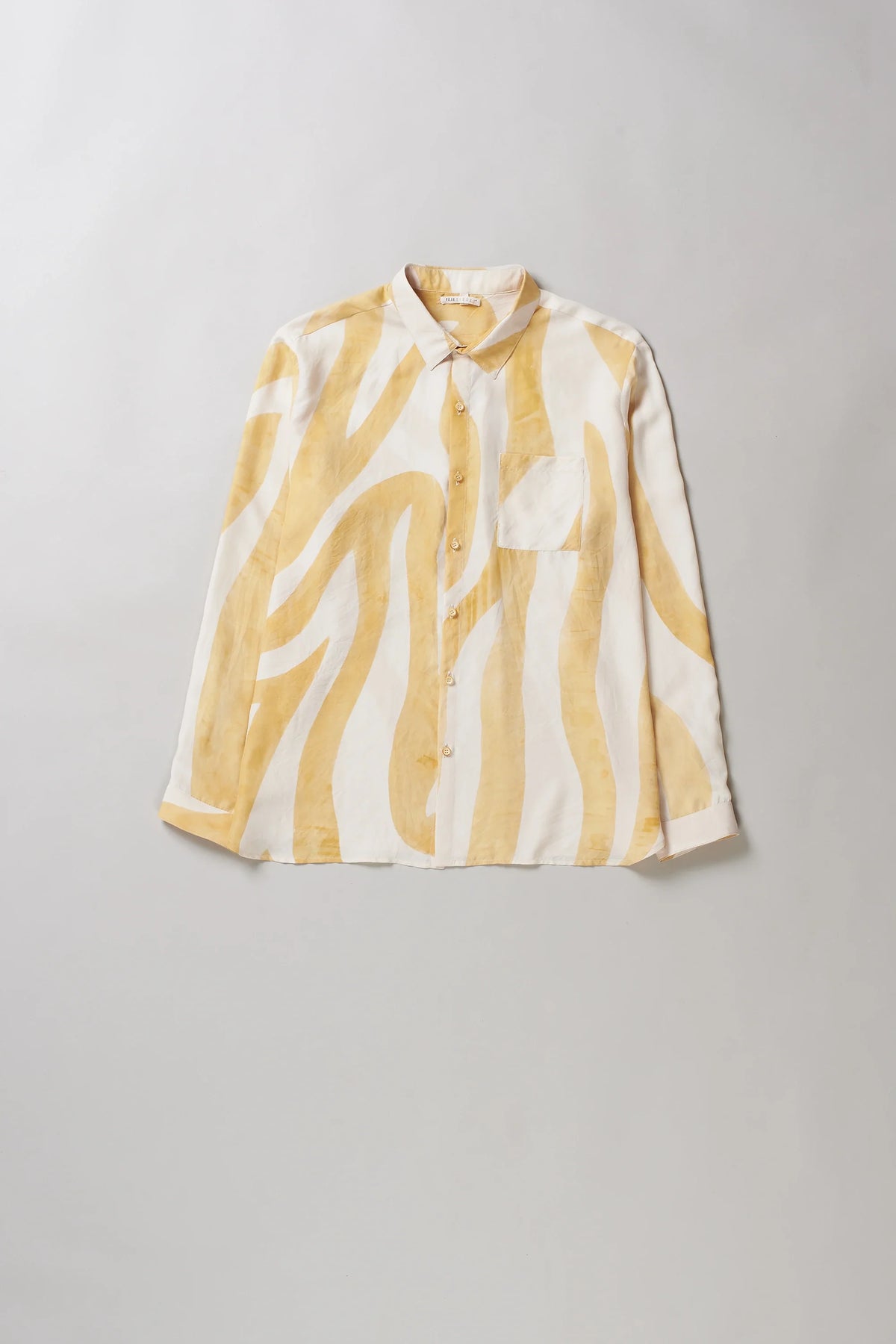 Lovers Silk Shirt in Mango Yellow