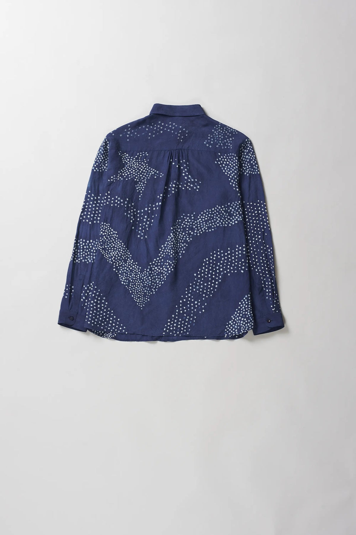 Relaxed Bandhani Shirt in Medium Indigo