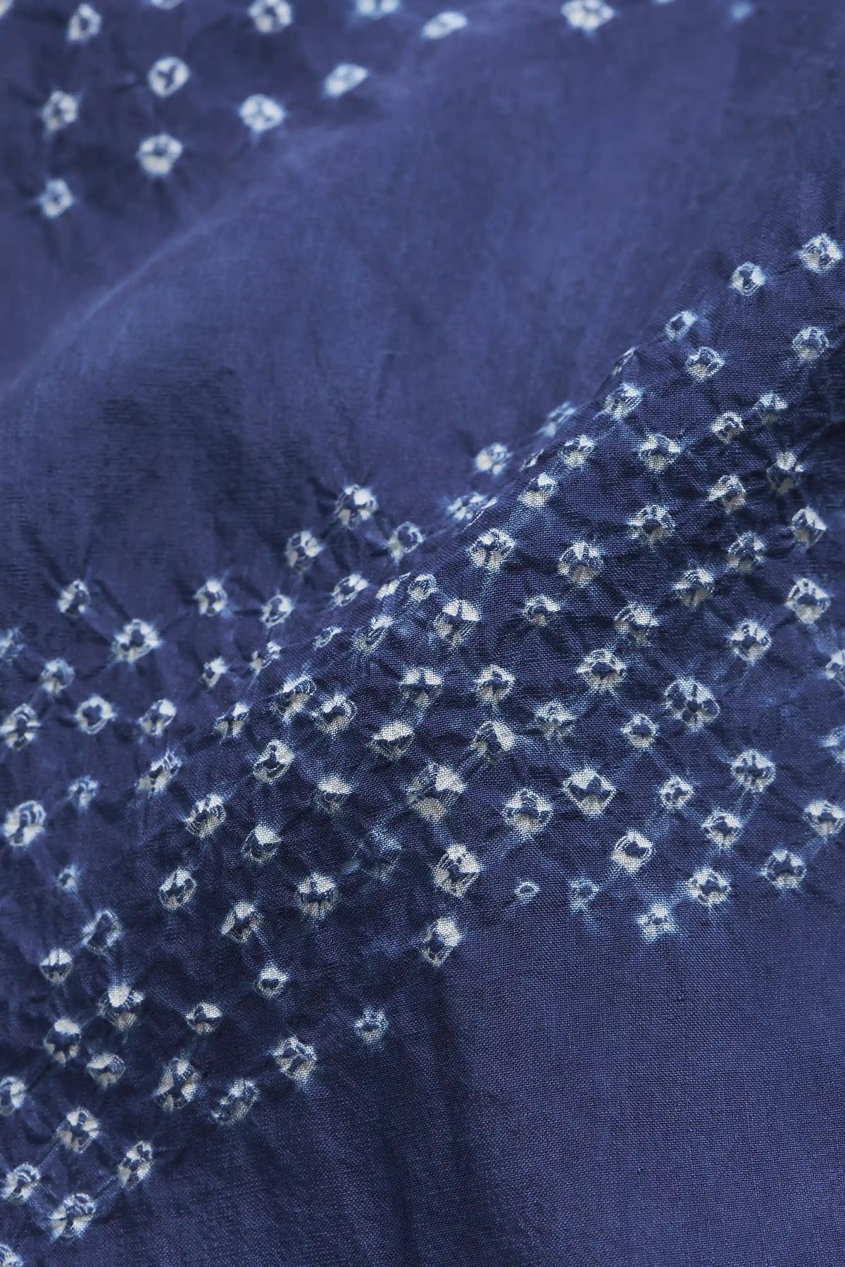 Relaxed Bandhani Shirt in Medium Indigo