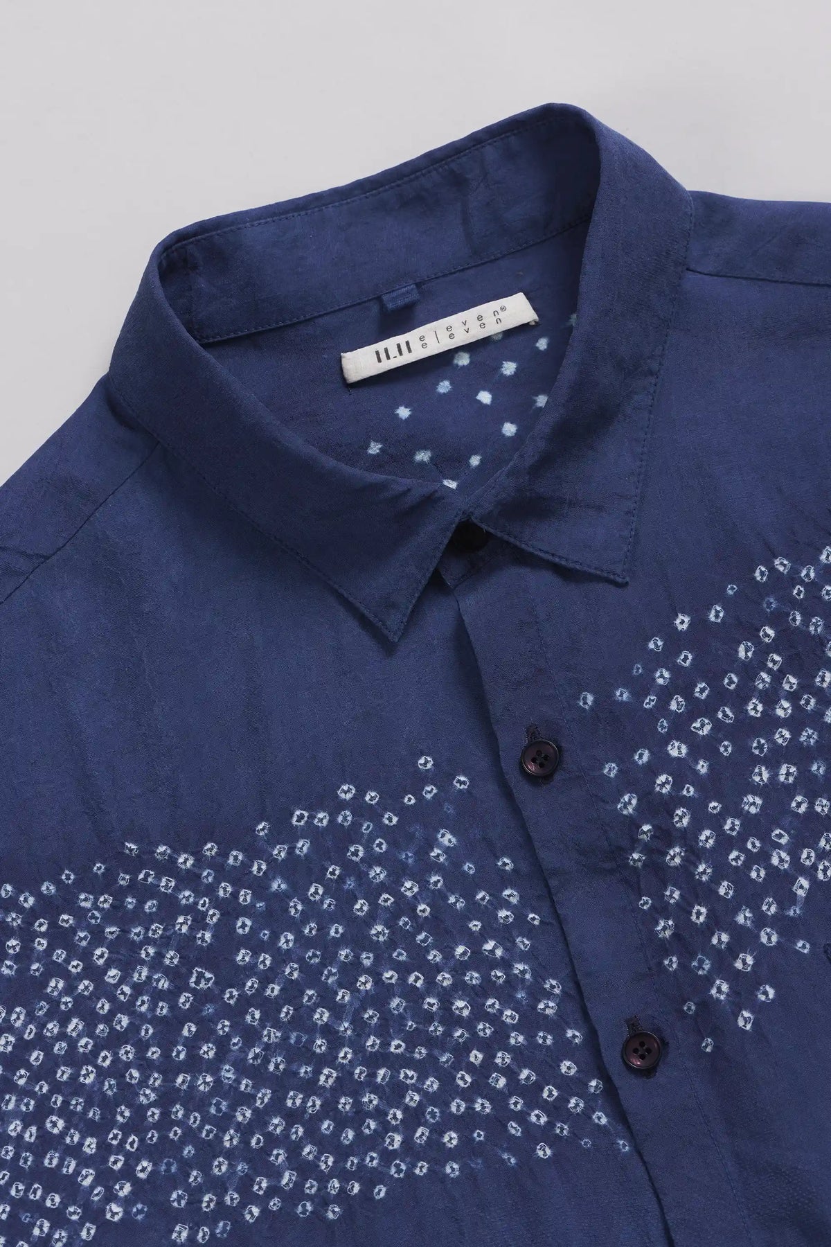 Relaxed Bandhani Shirt in Medium Indigo