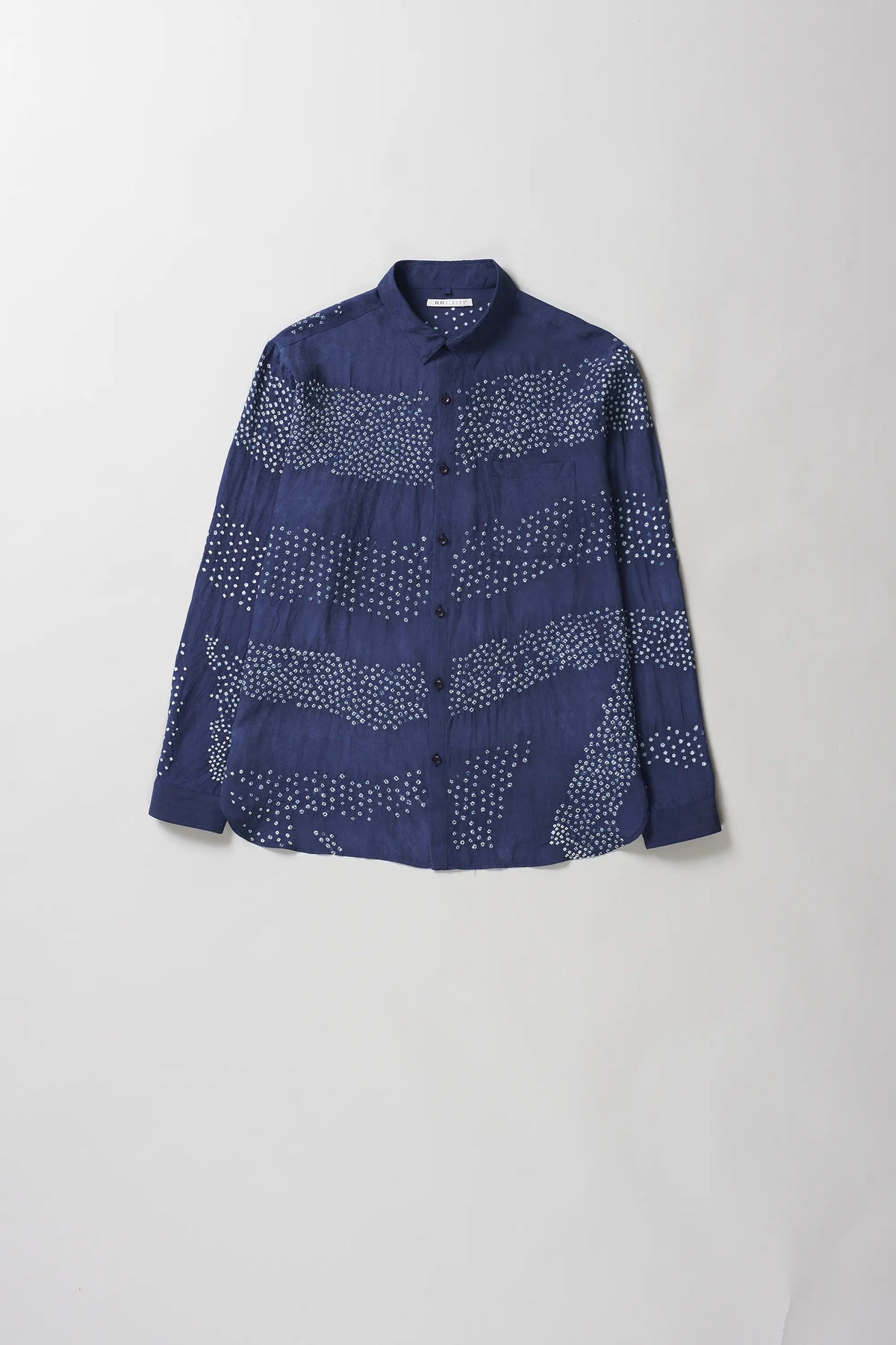 Relaxed Bandhani Shirt in Medium Indigo