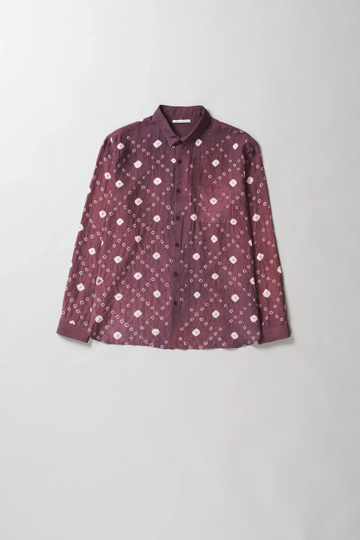 Purple Red Lovers Shirt in Silk