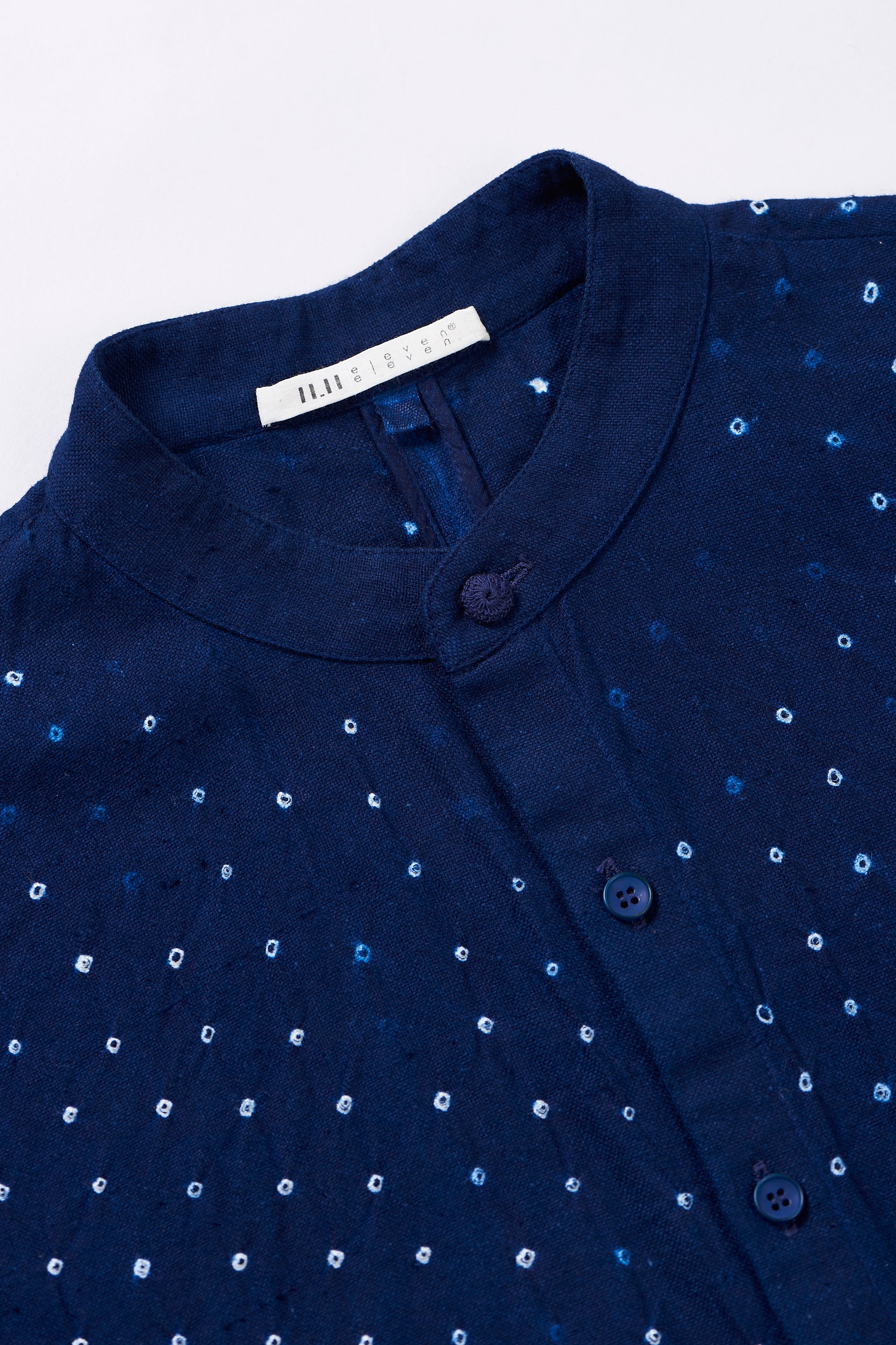 Macca Bandhani Relaxed Shirt in Indigo