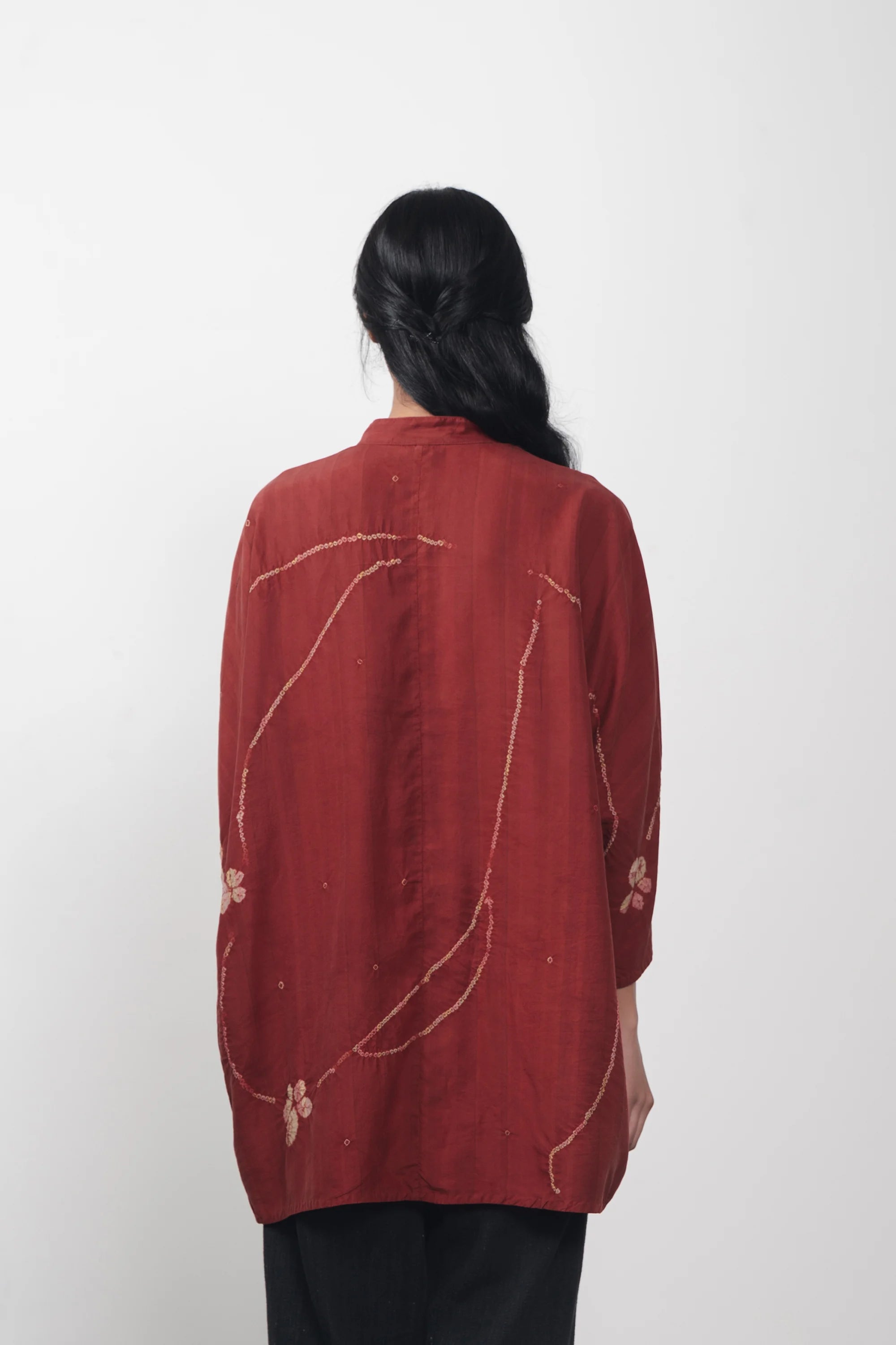 Kimono Sleeve Red Shirt