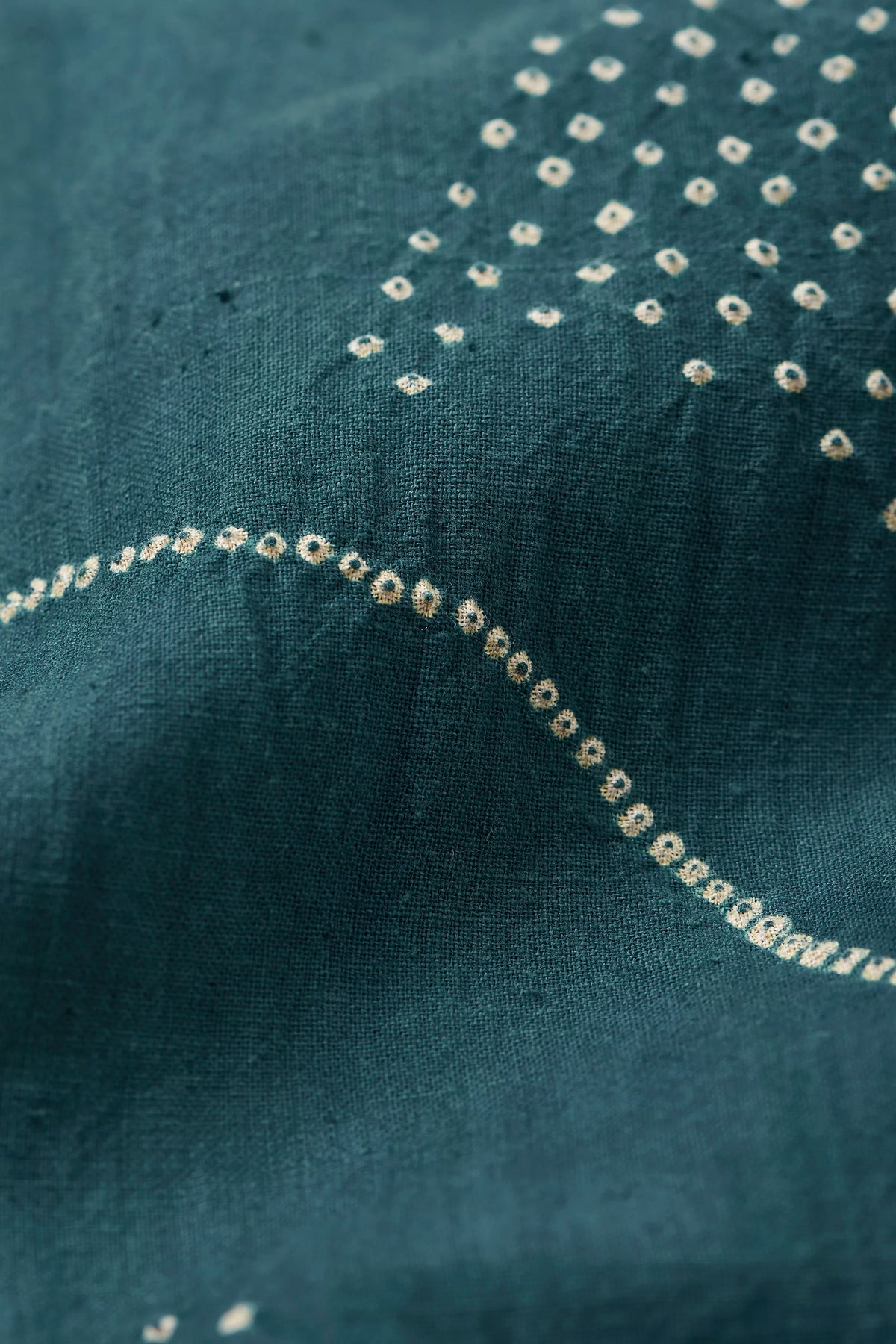 Bottle Green Organic Cotton Bandhani Shirt