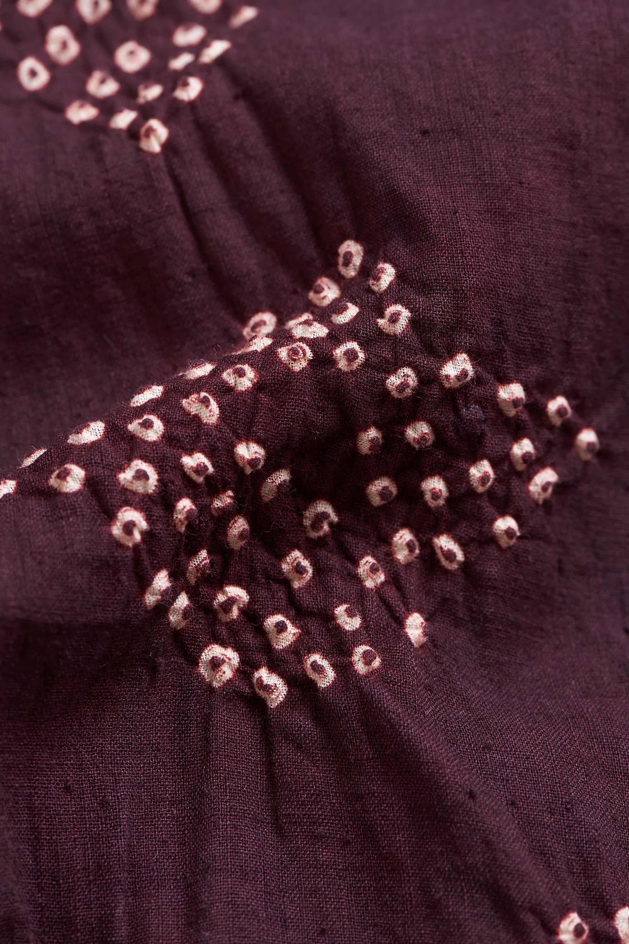 Purple Red Cotton Bandhani Shirt
