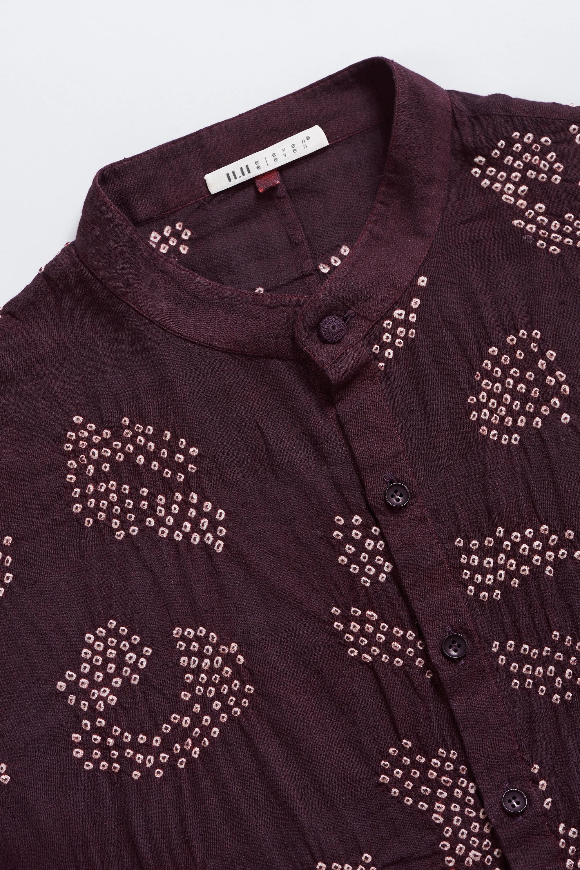 Purple Red Cotton Bandhani Shirt