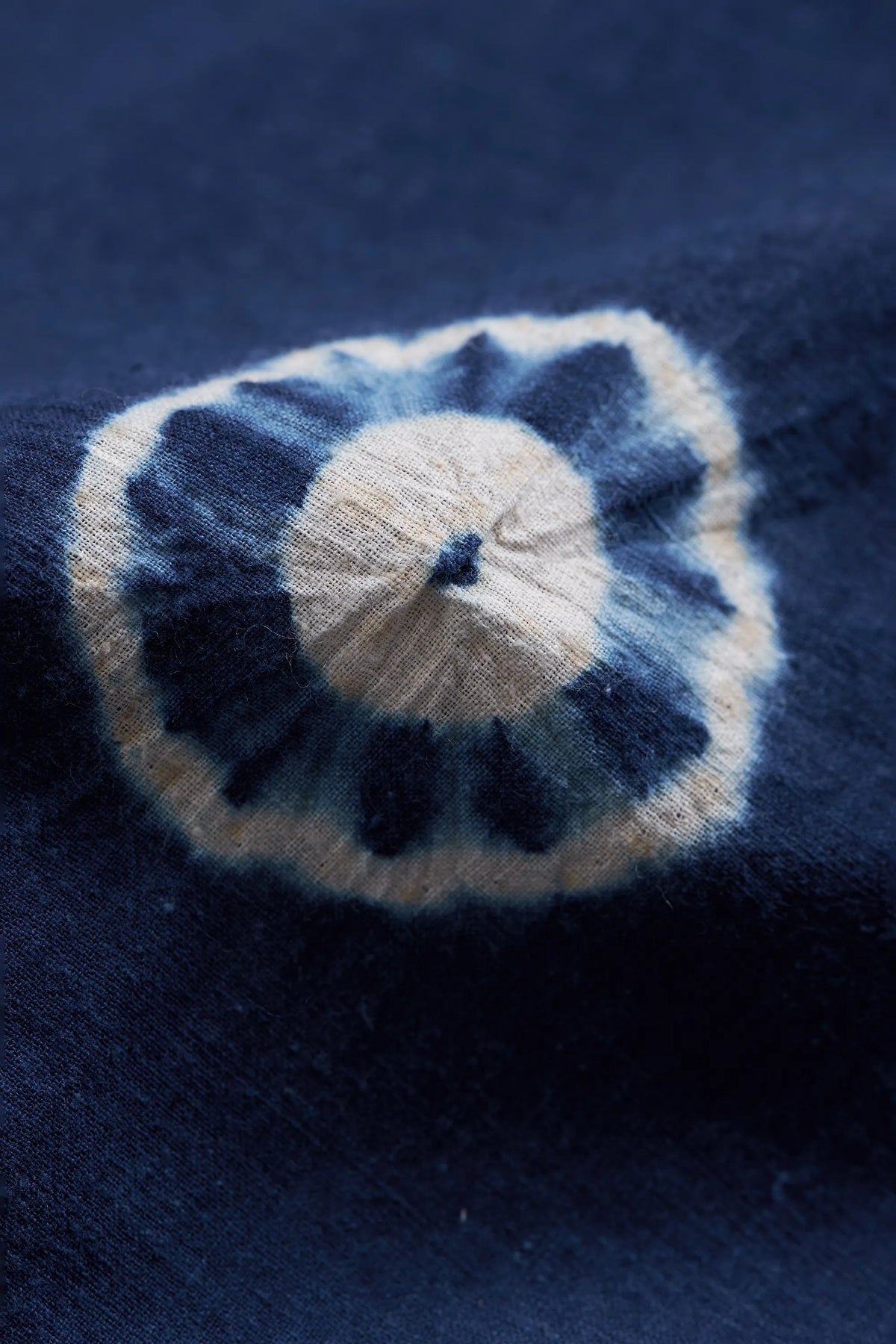 Shibori Drape Dress In Indigo