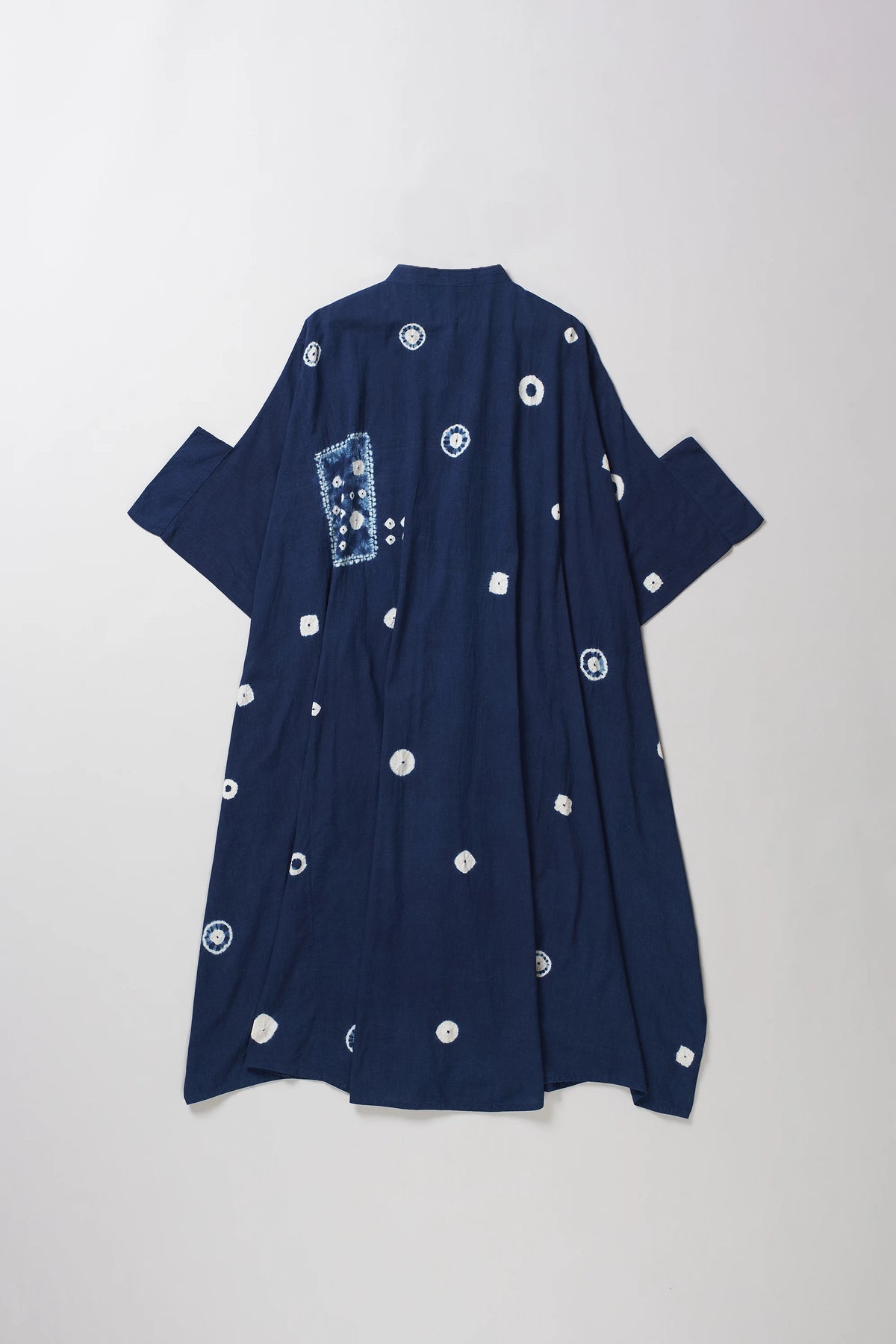 Shibori Drape Dress In Indigo