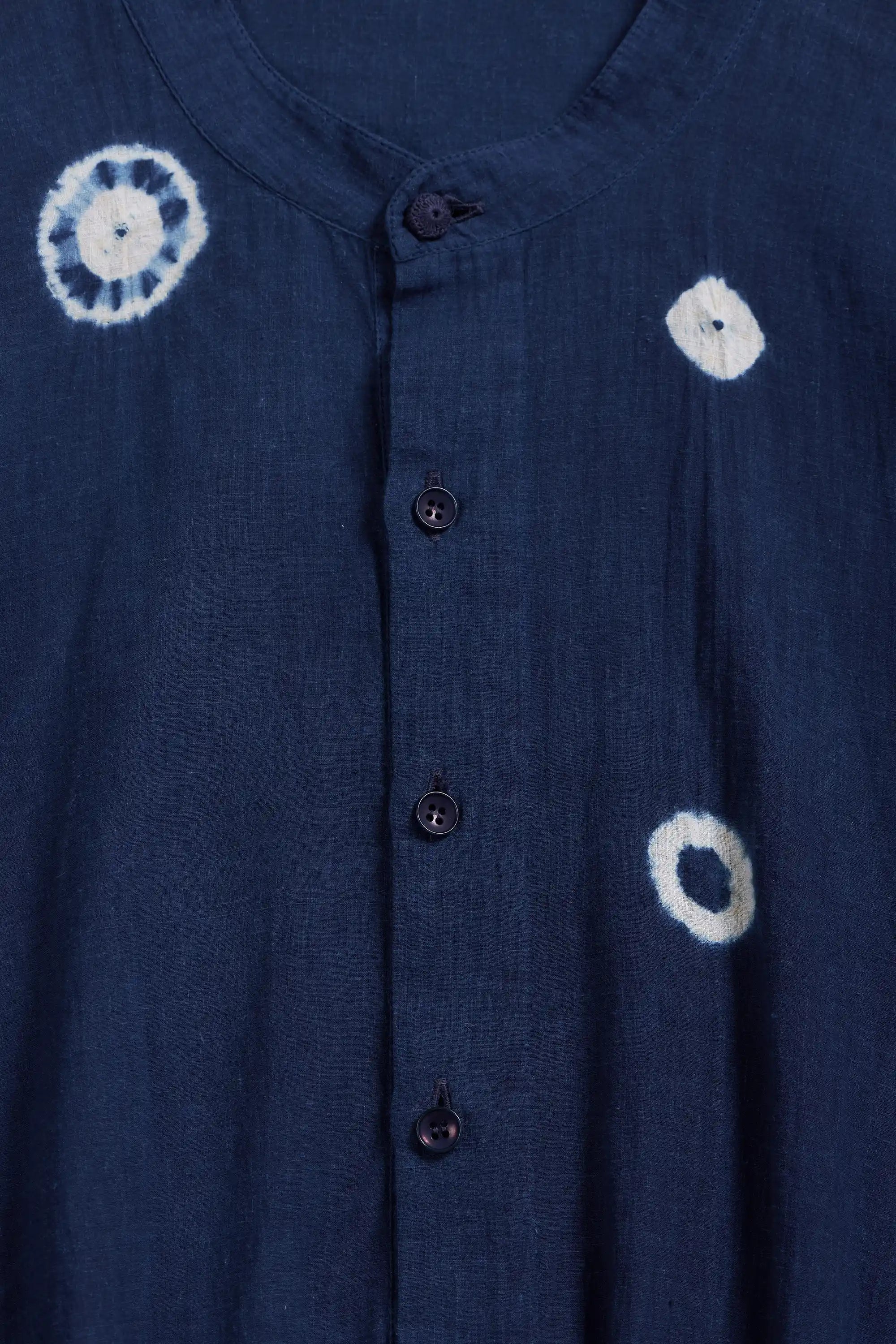 Shibori Drape Dress In Indigo