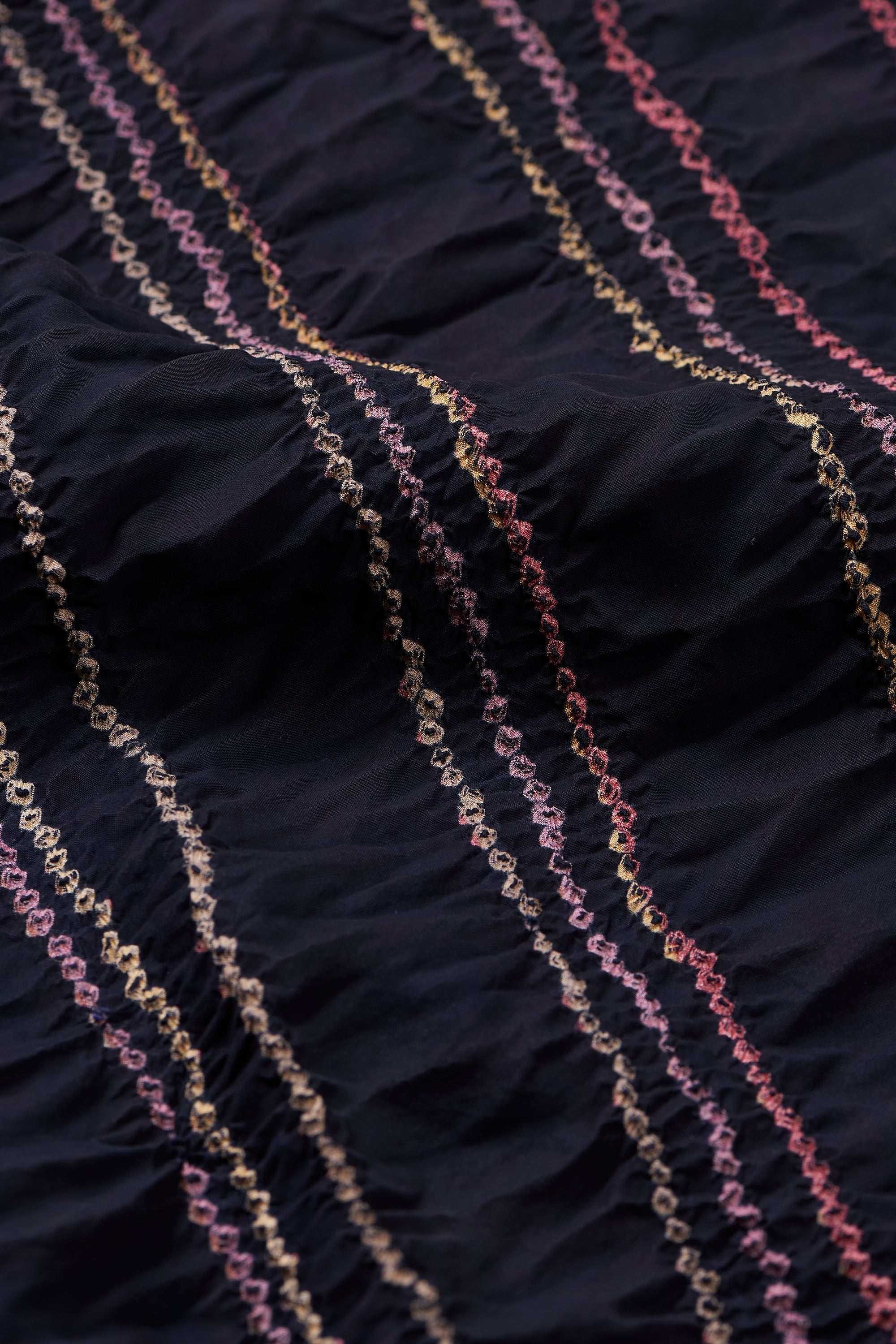 BLACK SILK BANDHANI & SCREENPRINT WOMEN SHIRT