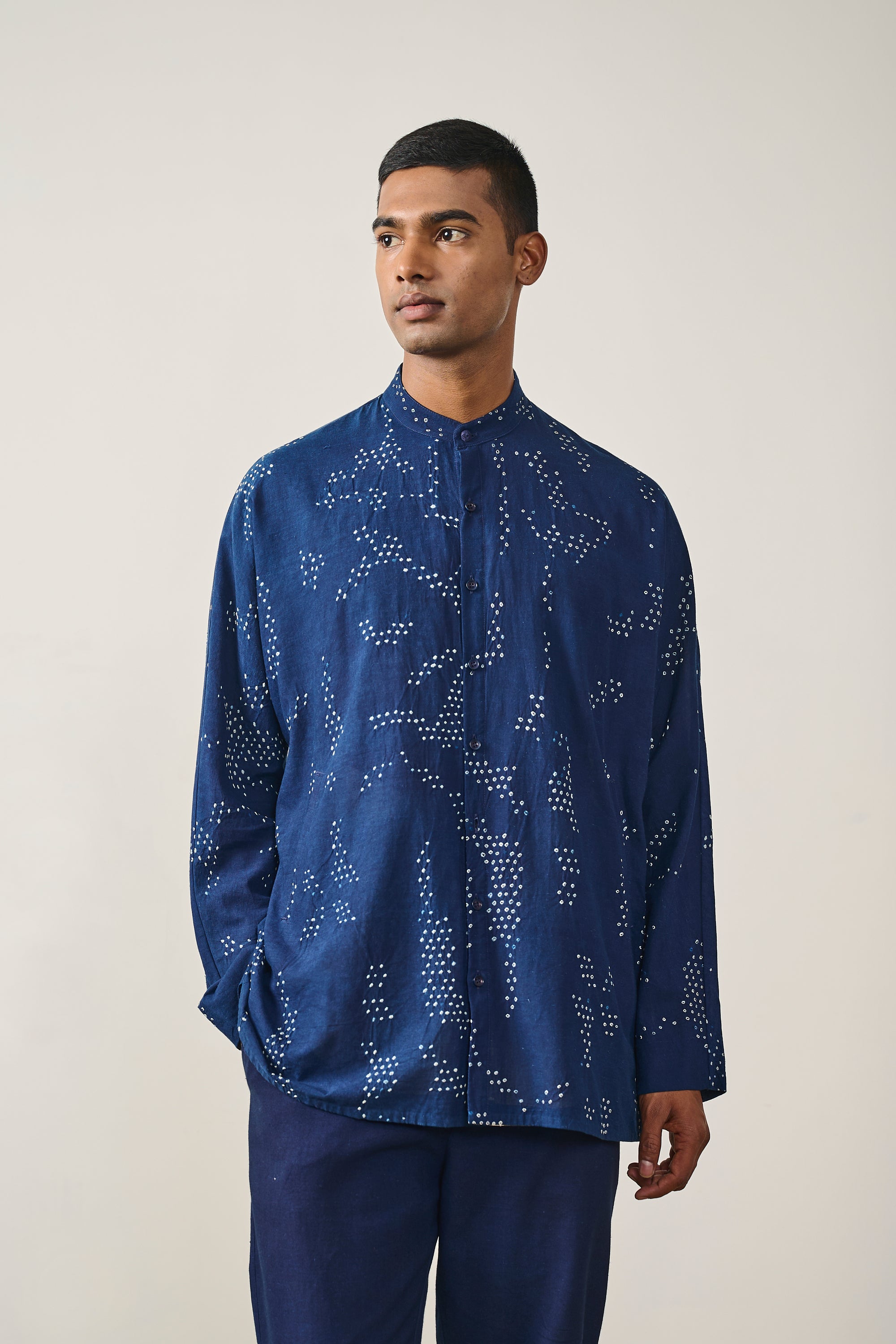 Indigo Bandhani Shirt