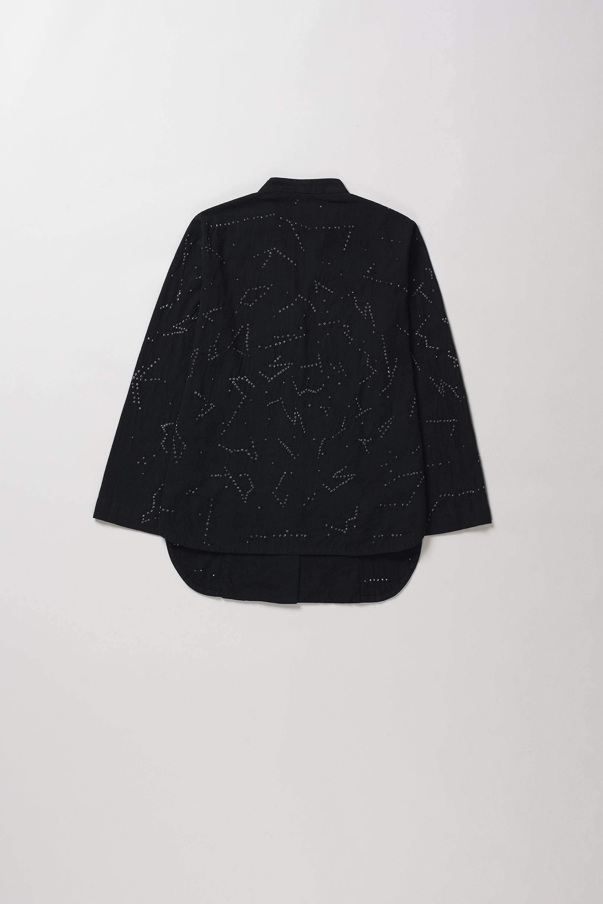 Cotton V Neck Tunic in Black