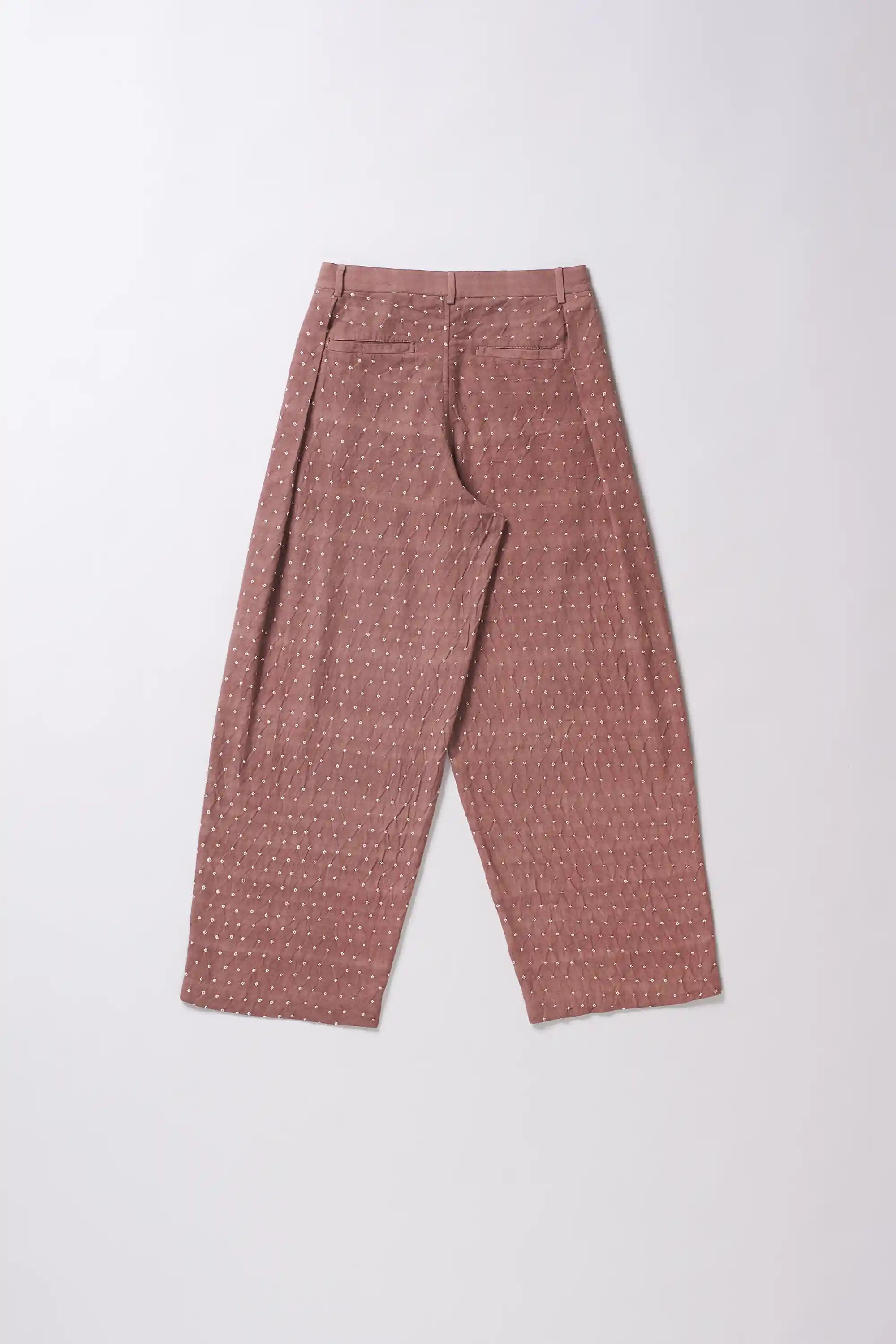 Old rose bandhani trouser