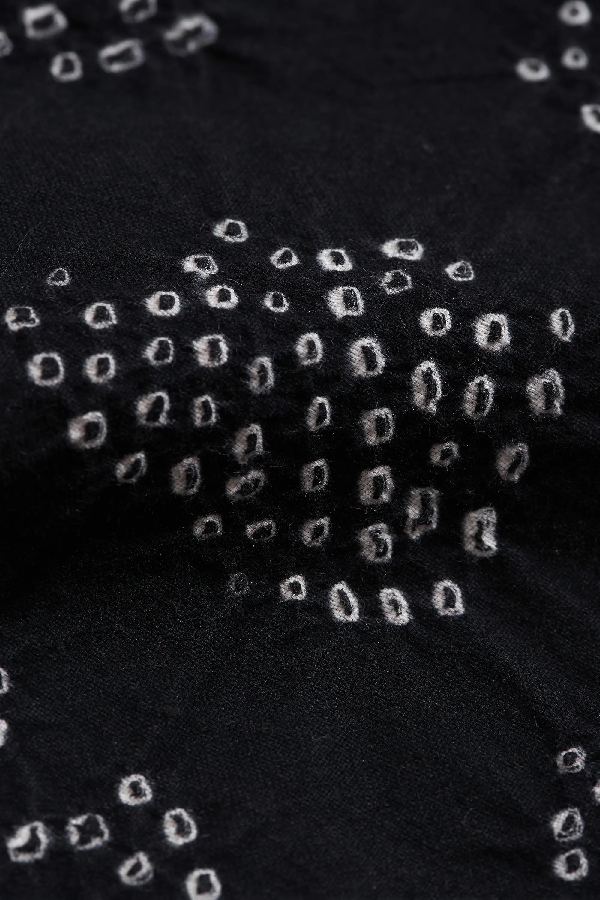 Fabric close up with bandhani.