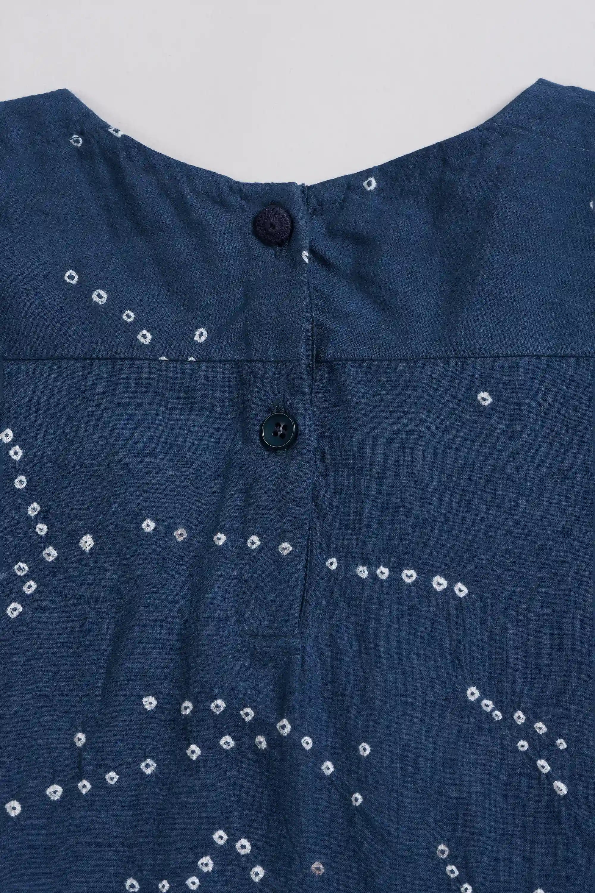 V Neck Mul Dress in Space Blue