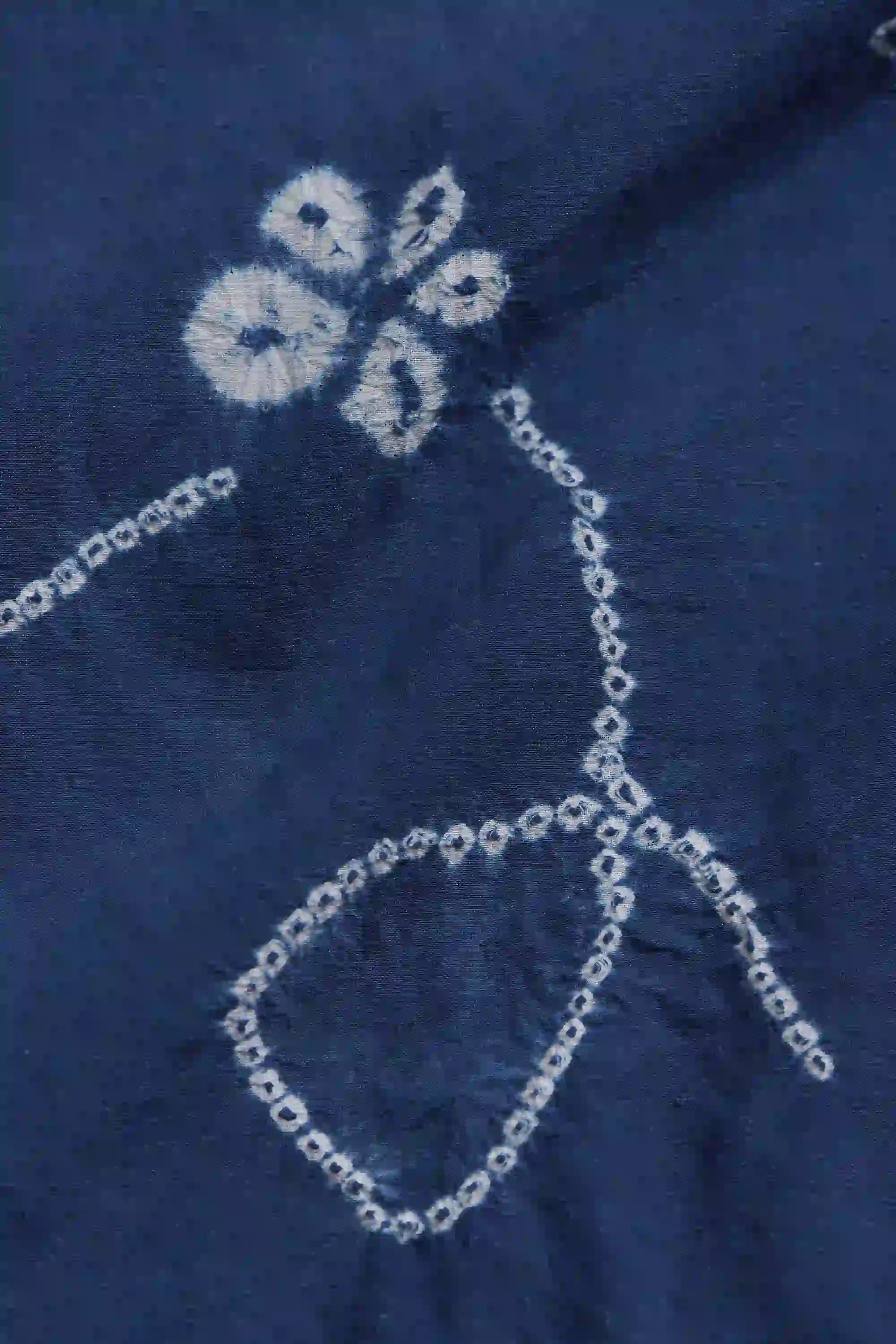 Fabric close-up with bandhani work