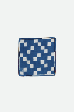 PATCHWORK KANTHA CUSHION COVER IN SHADES OF INDIGO