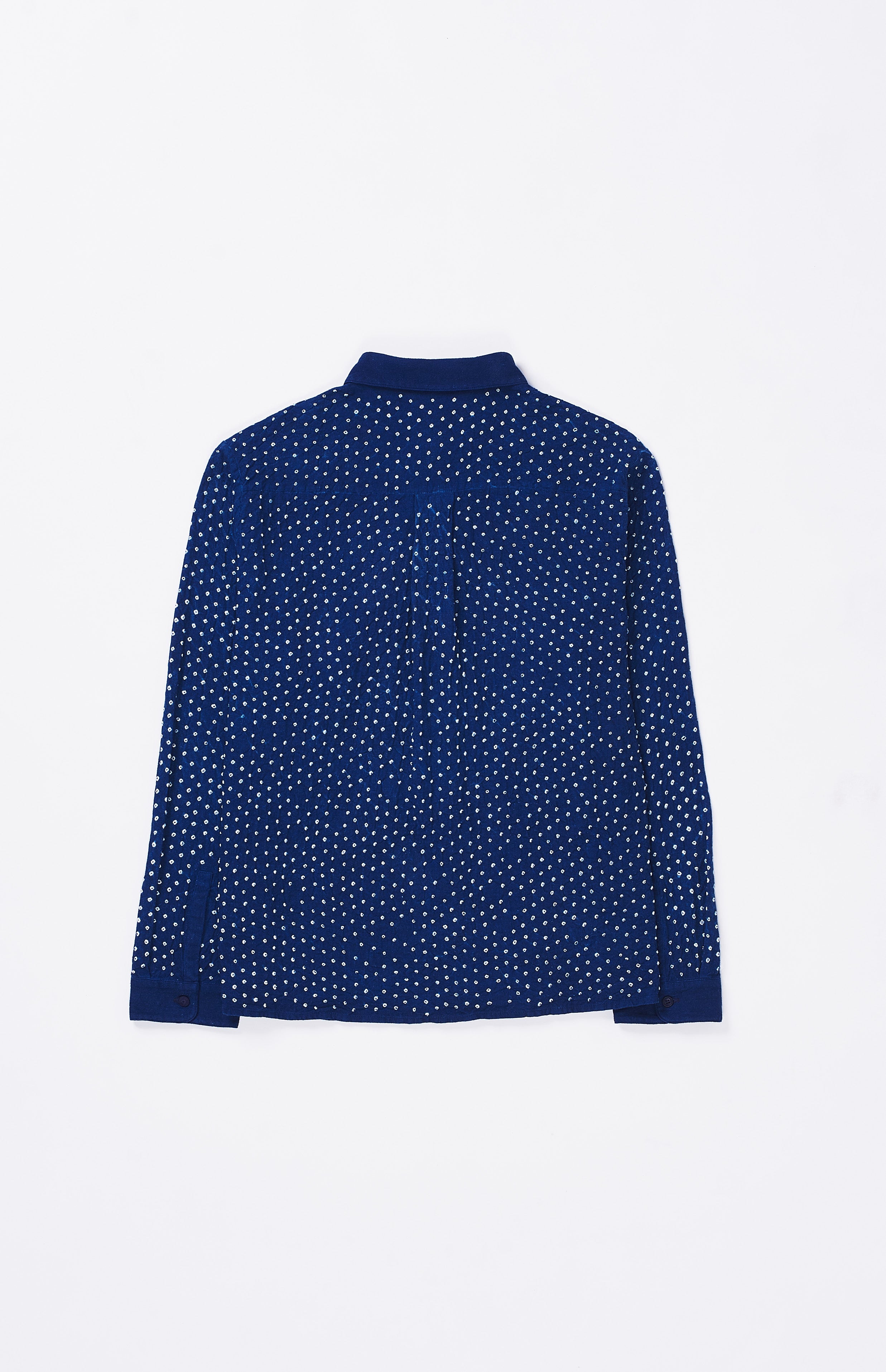 MEDIUM INDIGO COTTON BANDHANI SHIRT