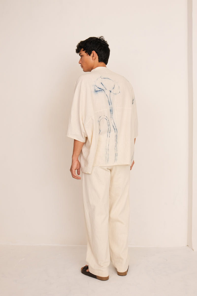 RELAXED FIT SHIRT WITH SHIBORI