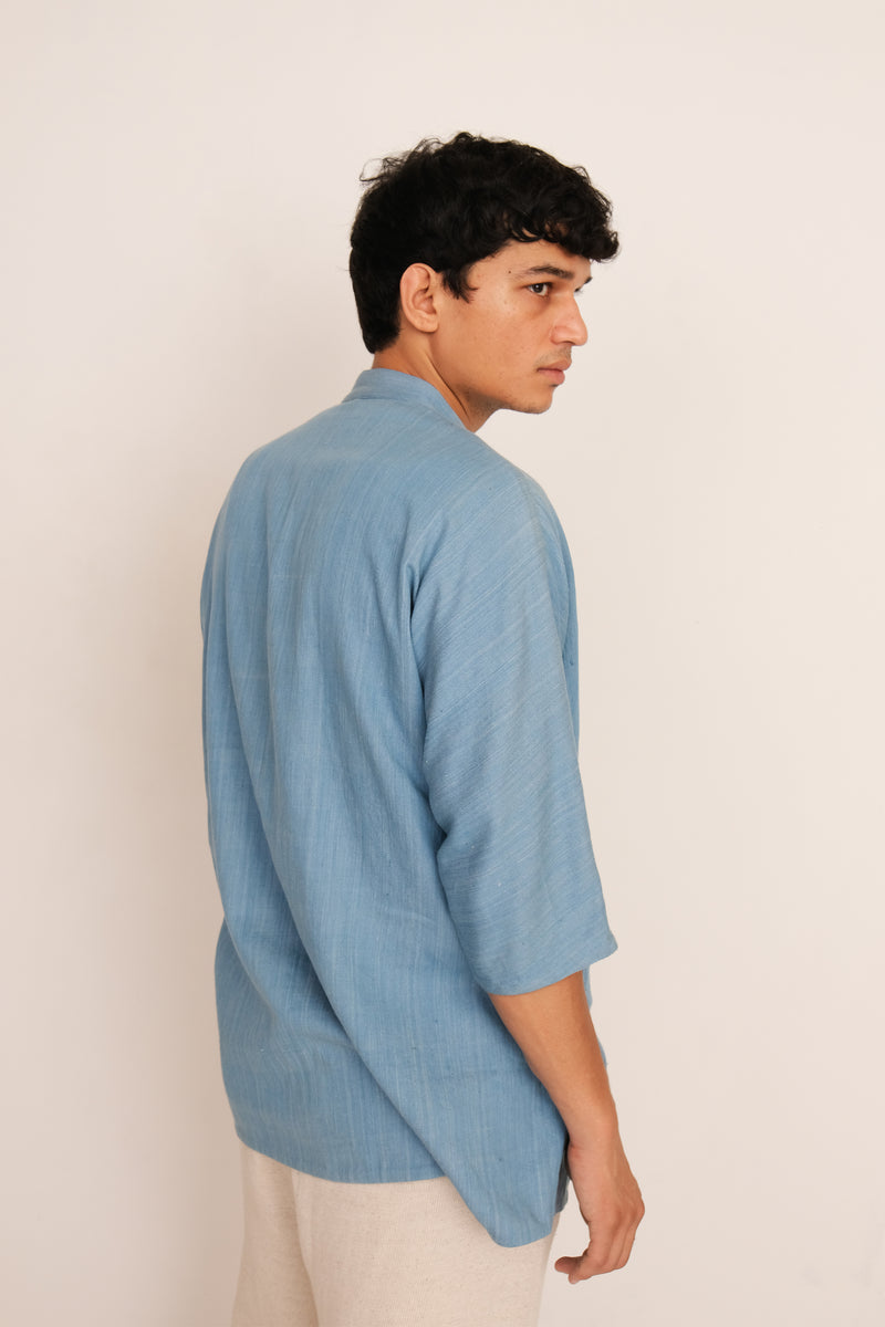 LIGHT INDIGO COTTON UNISEX SHIRT