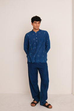 INDIGO FULL SLEEVE MENS SHIRT ORGANIC COTTON