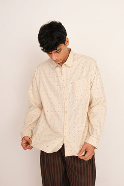 ECRU FINE COTTON TANGALIYA UNISEX SHIRT