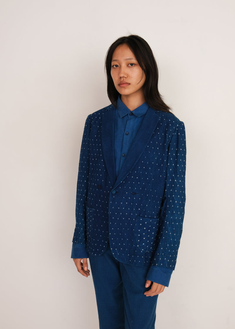 INDIGO CRAFTED ALL-OVER BANDHANI JACKET