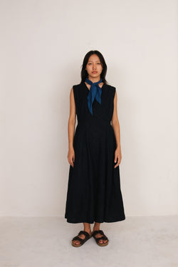 HANDCRAFTED DENIM FLARED DRESS