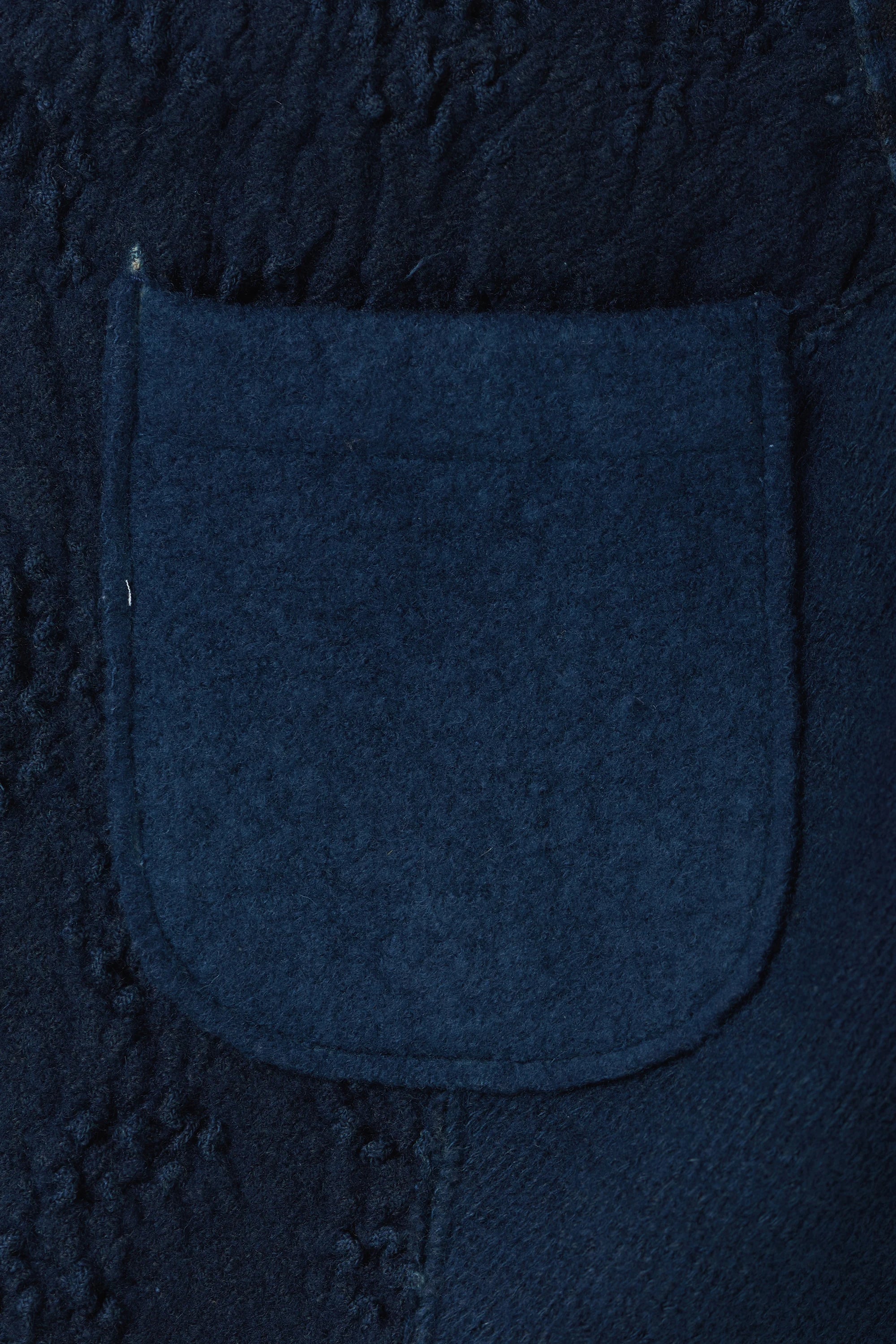 Worker jacket in felted wool with bandhani