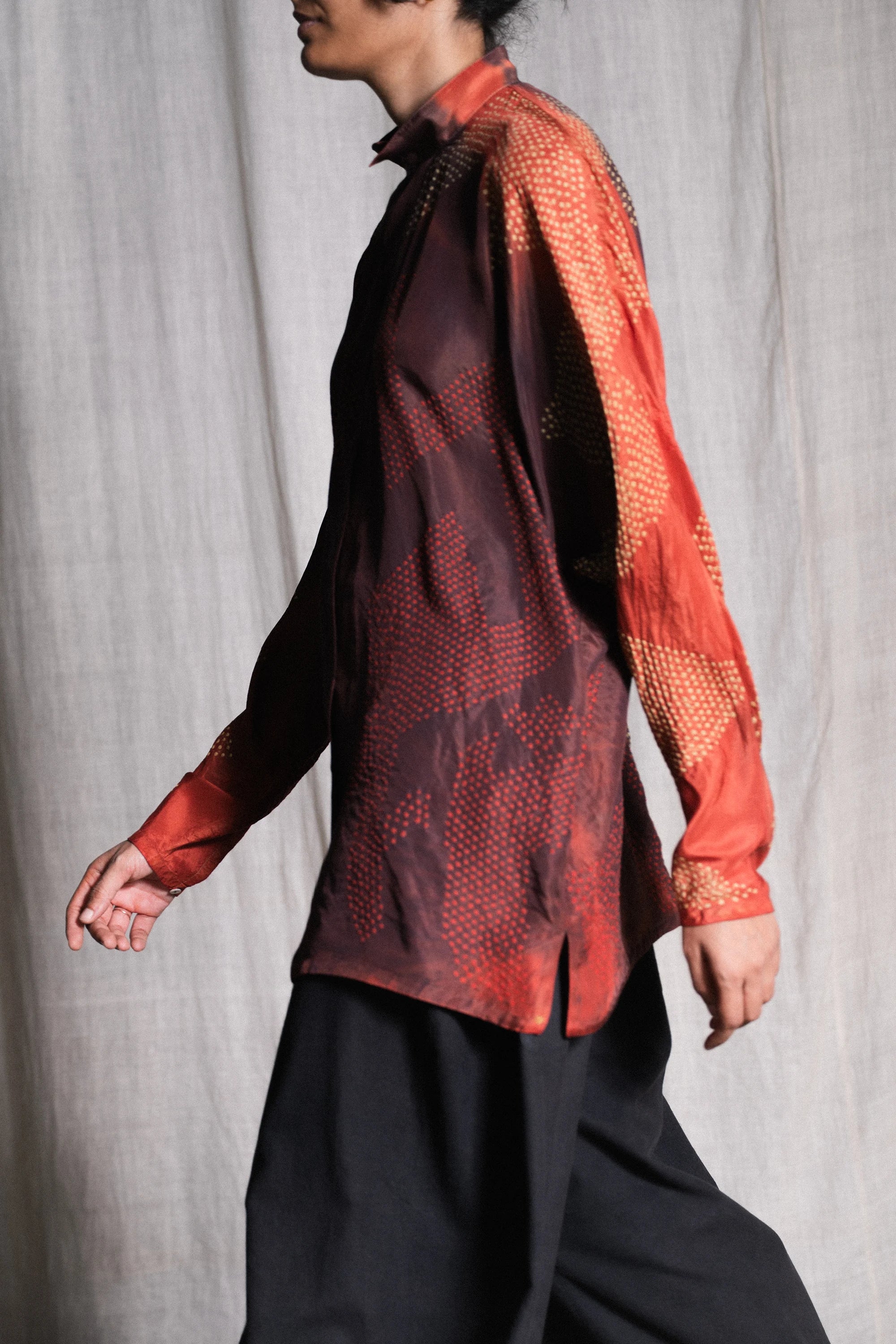 Clique shirt with multi colour bandhani