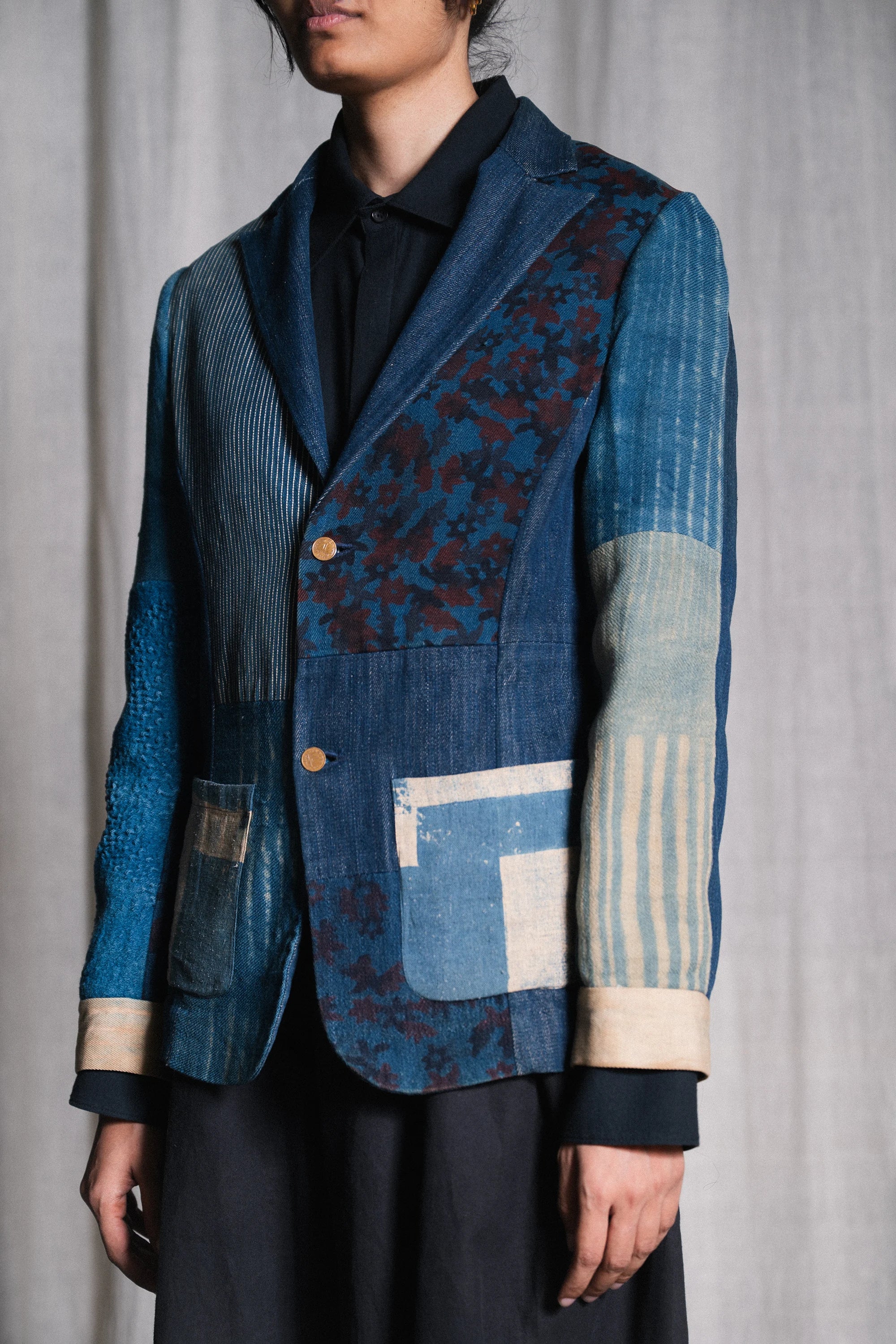 Summer Jacket with Engineered patchwork