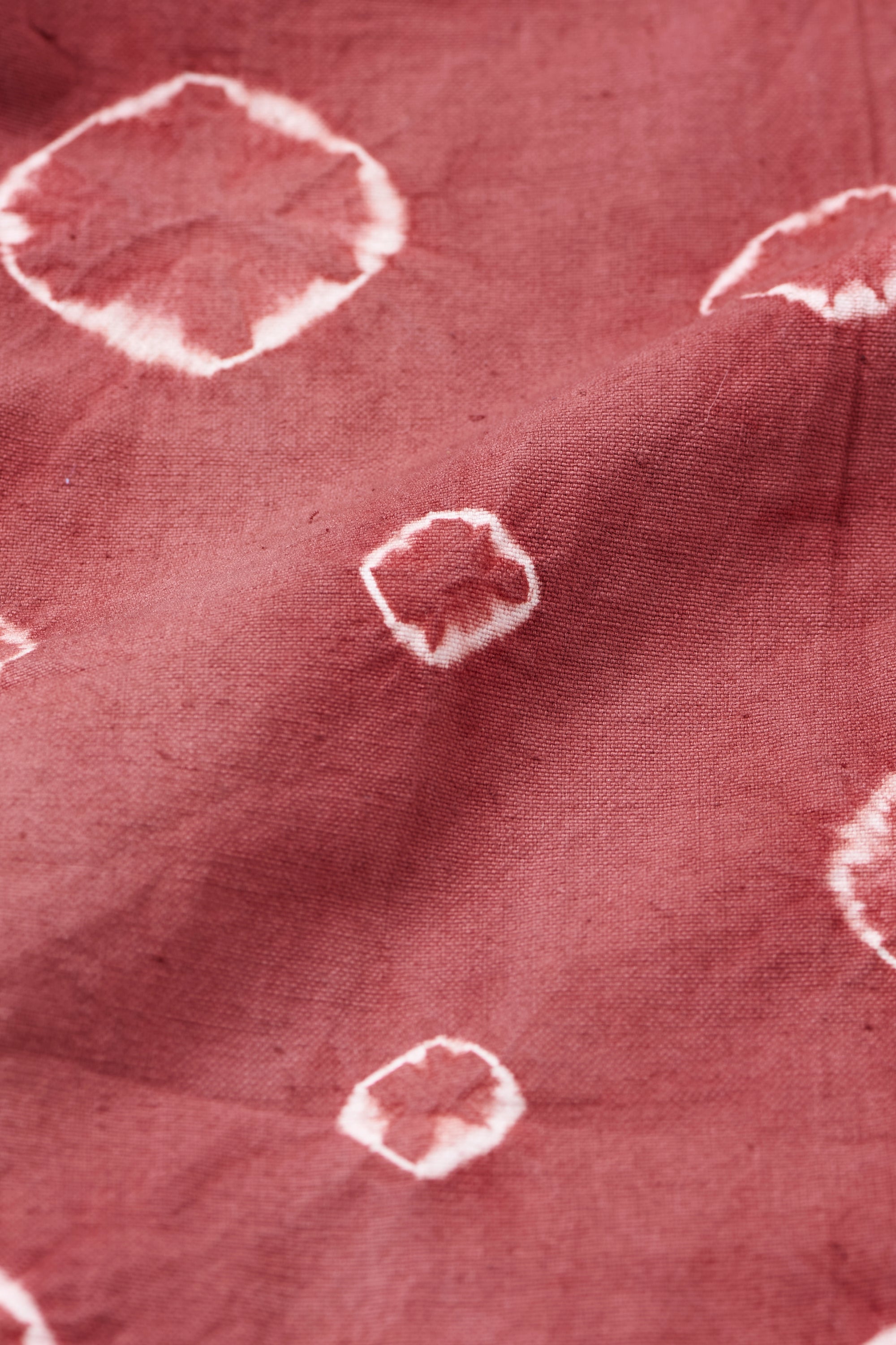 CRIMSON PINK DRAWSTRING COTTON TROUSERS CRAFTED WITH ALL OVER SHIBORI