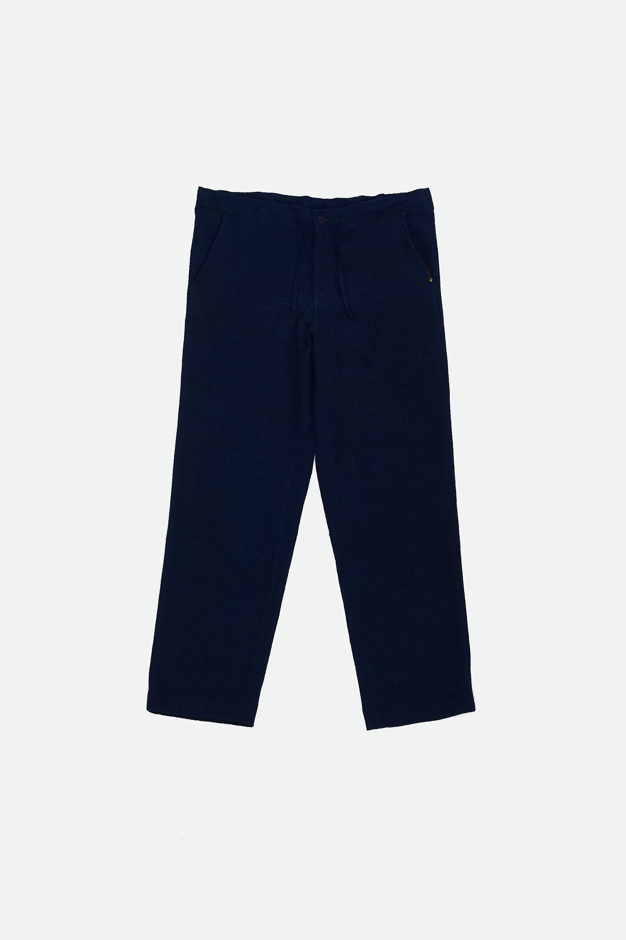 NATURAL INDIGO DRAWSTRING COTTON PANT
