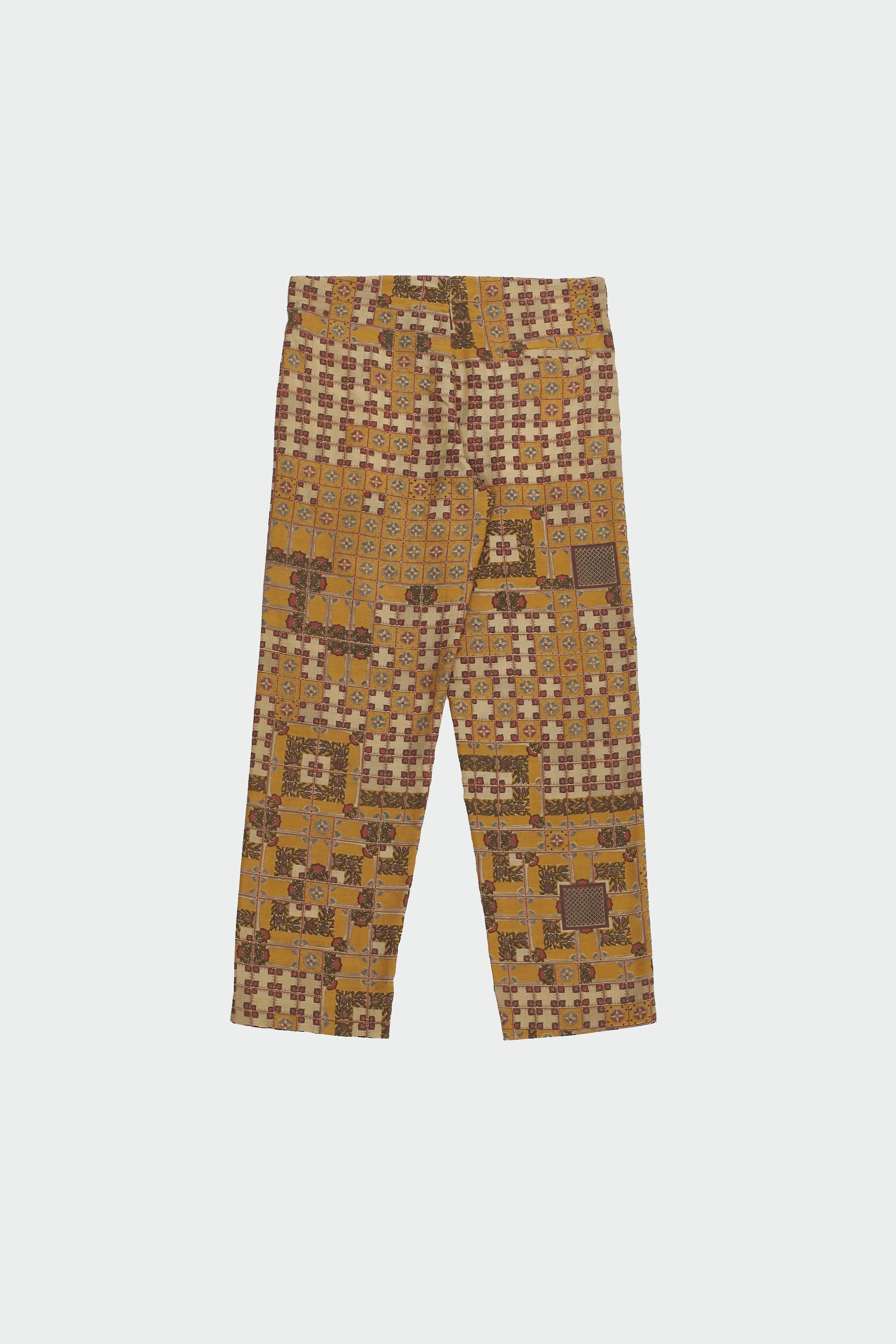 CHETTINAD INSPIRED MULTI-COLOUR SCREEN PRINTED STATEMENT DRAWSTRING PANTS