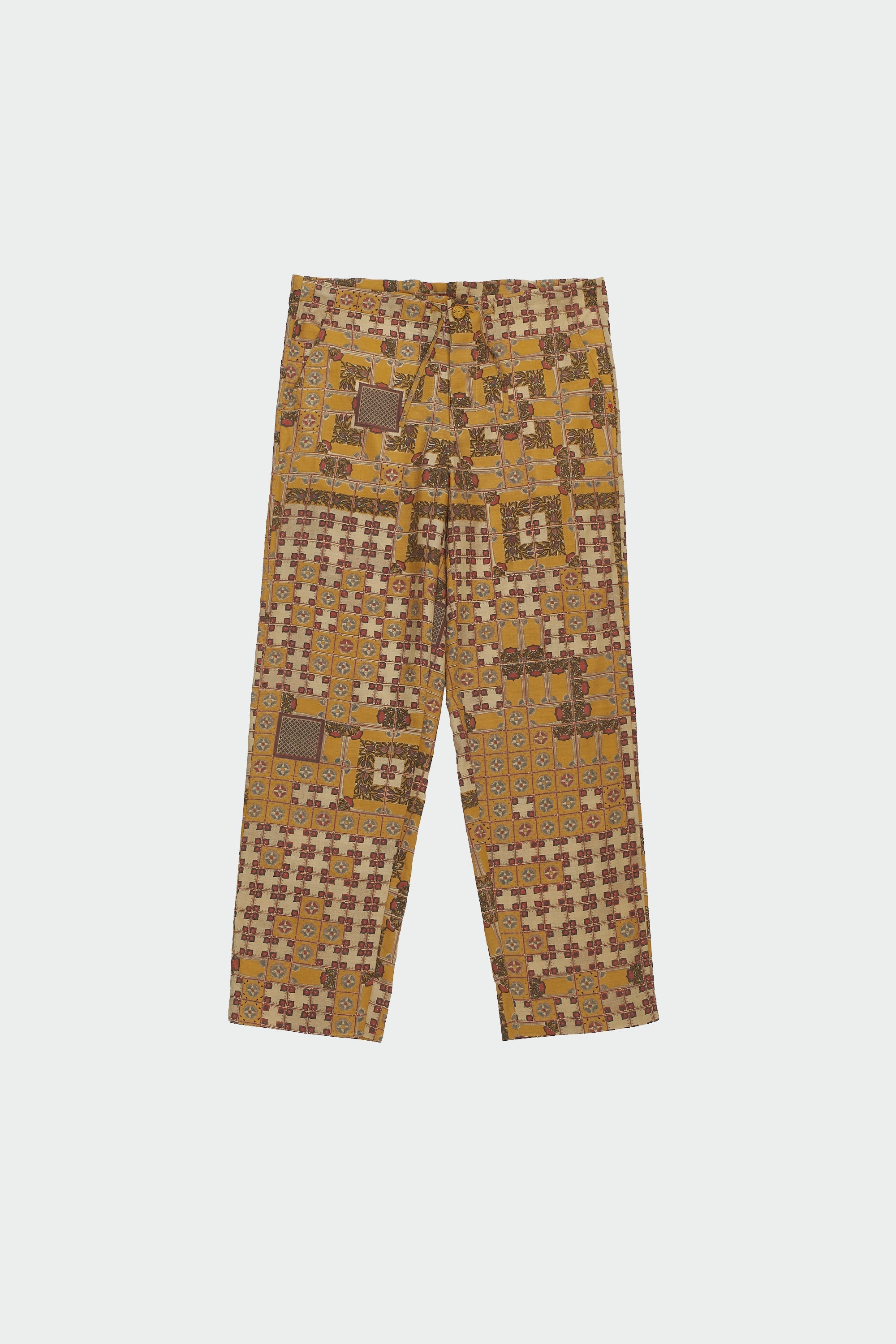 CHETTINAD INSPIRED MULTI-COLOUR SCREEN PRINTED STATEMENT DRAWSTRING PANTS