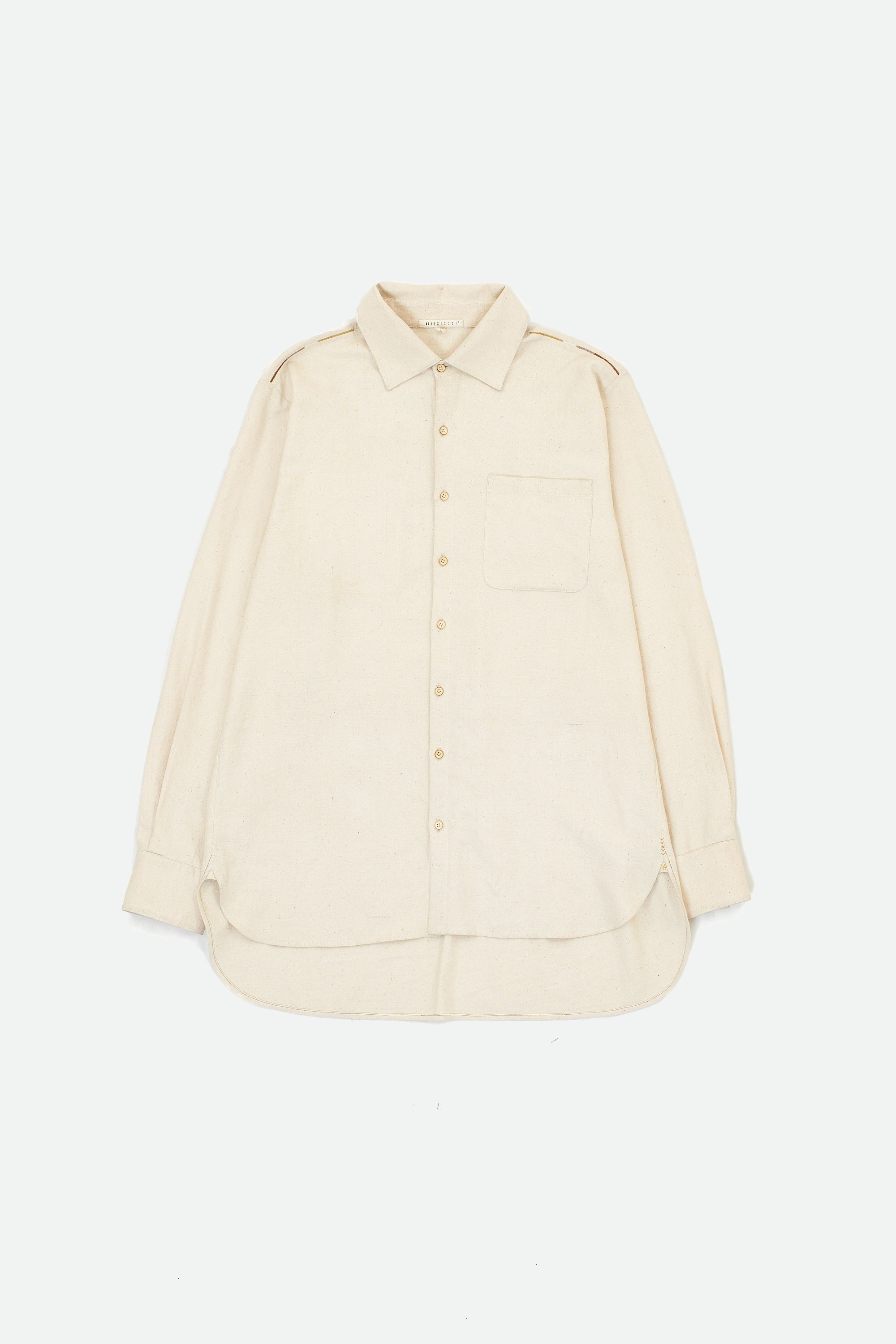 RELAXED FIT UNDYED COTTON SHIRT