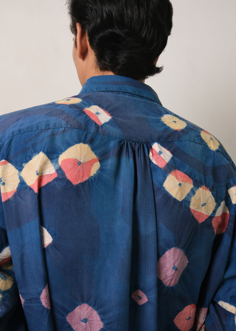 SCREENPRINTED SHIRT WITH BANDHANI