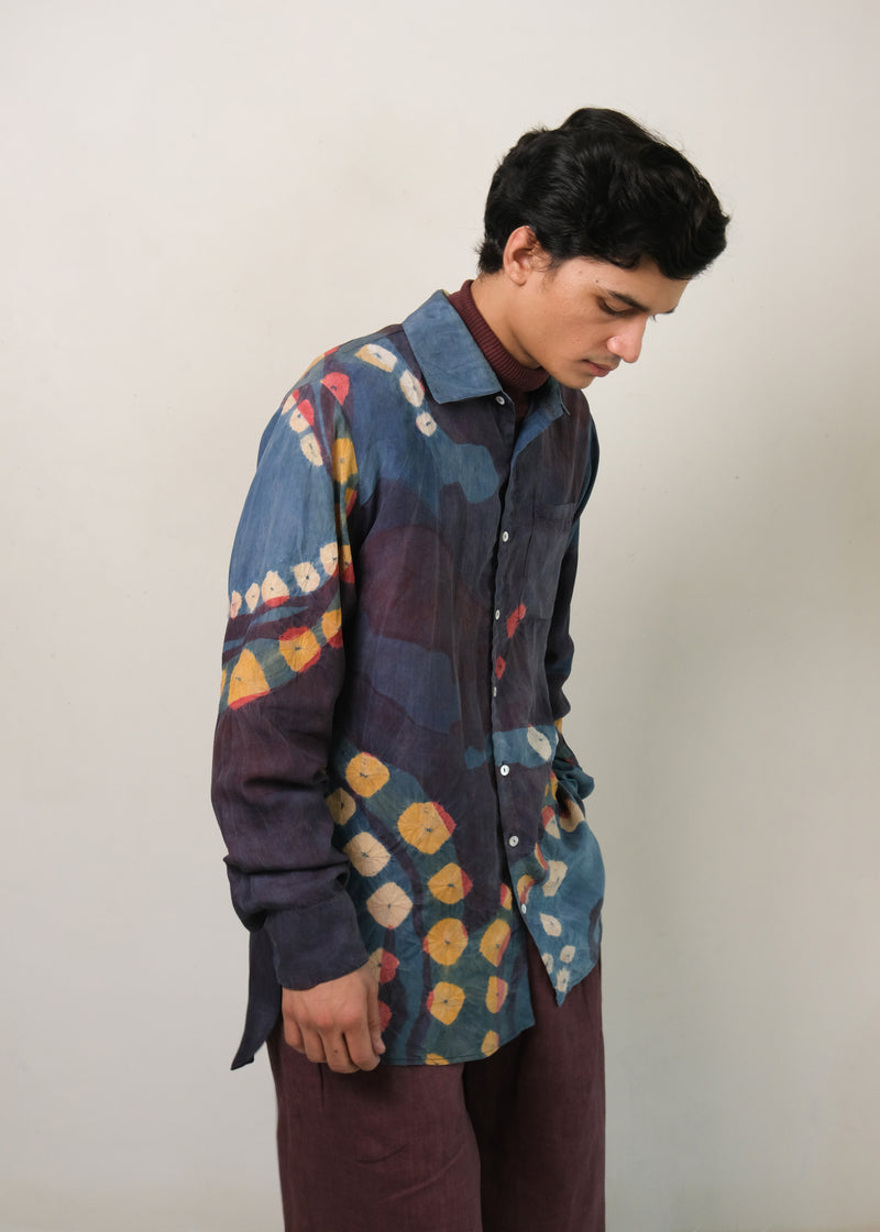 SCREENPRINTED SHIRT WITH BANDHANI