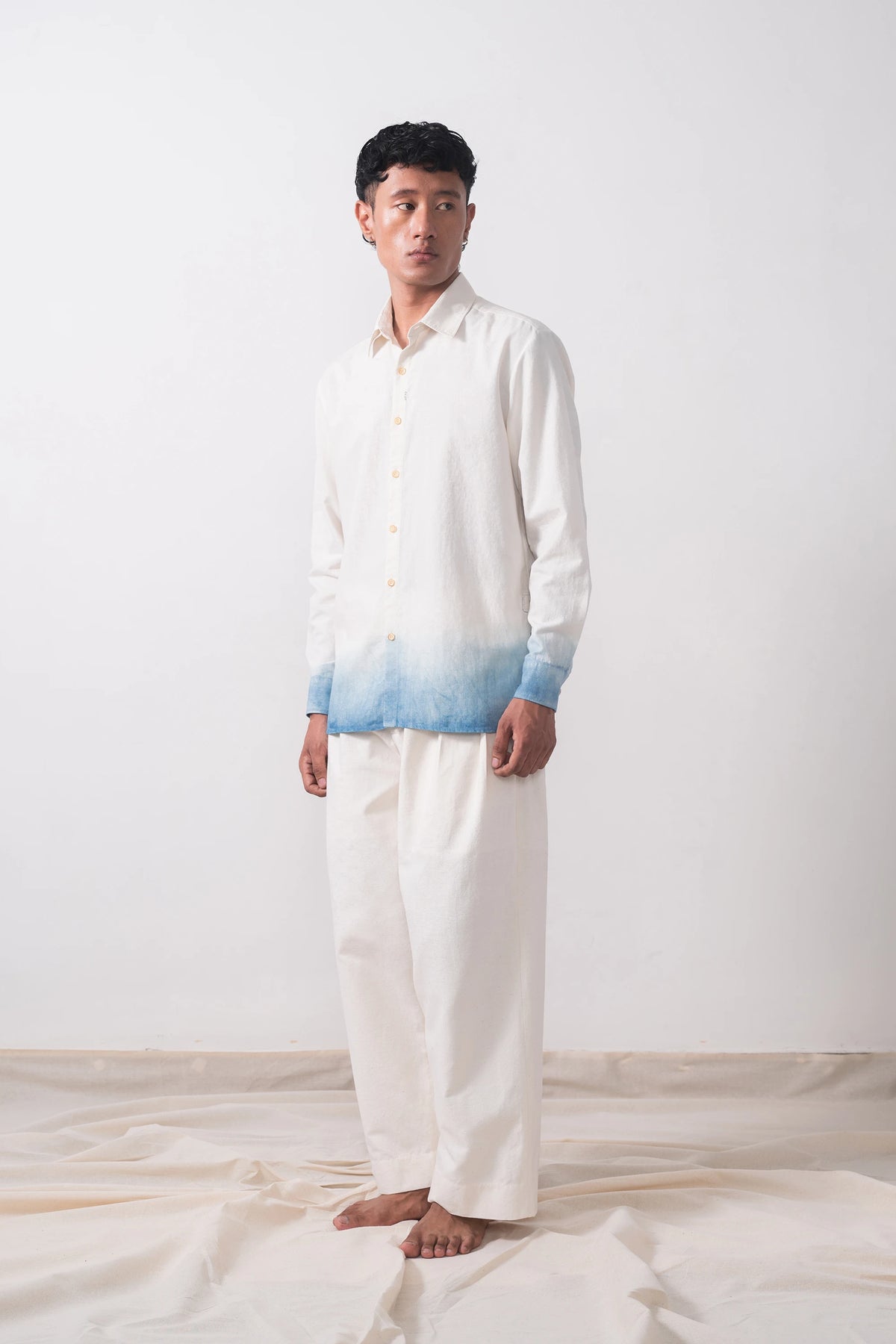Handpainted Brelove Shirt in Ecru