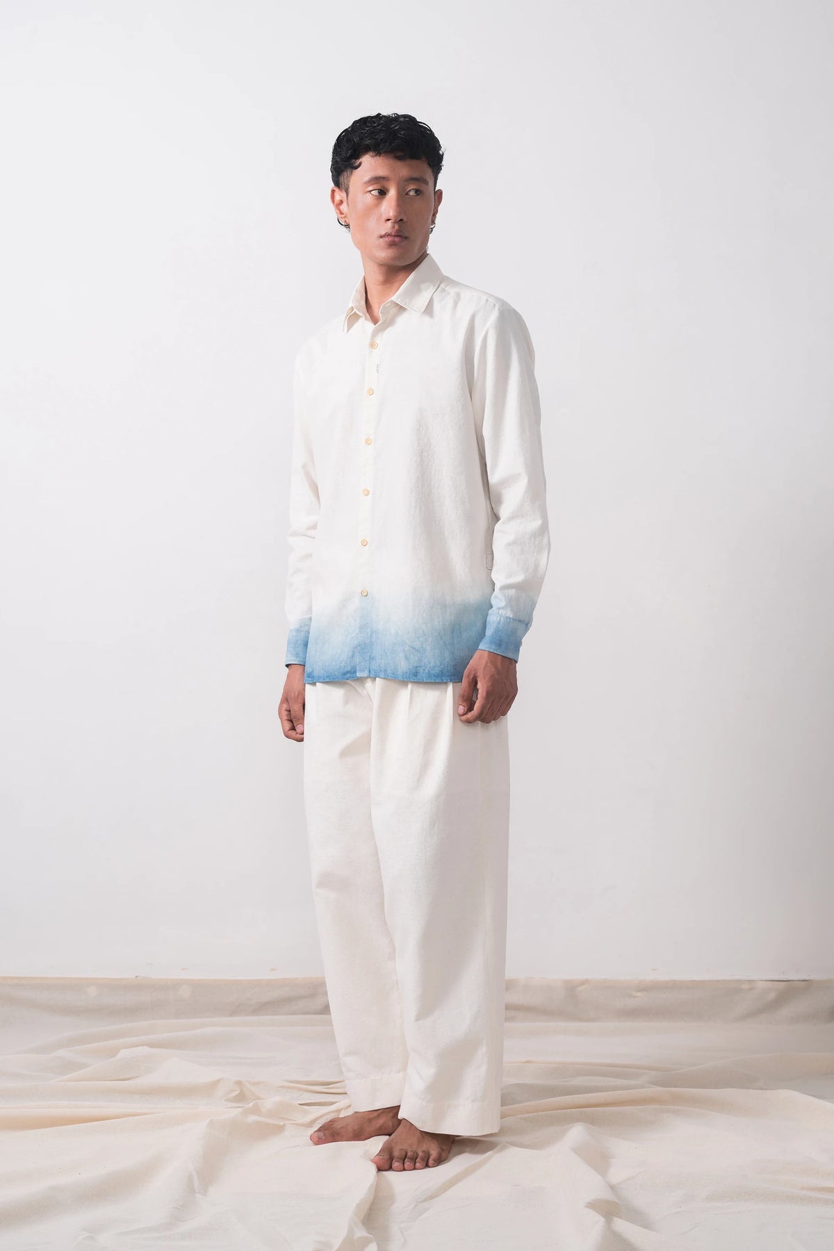 Handpainted Brelove Shirt in Ecru