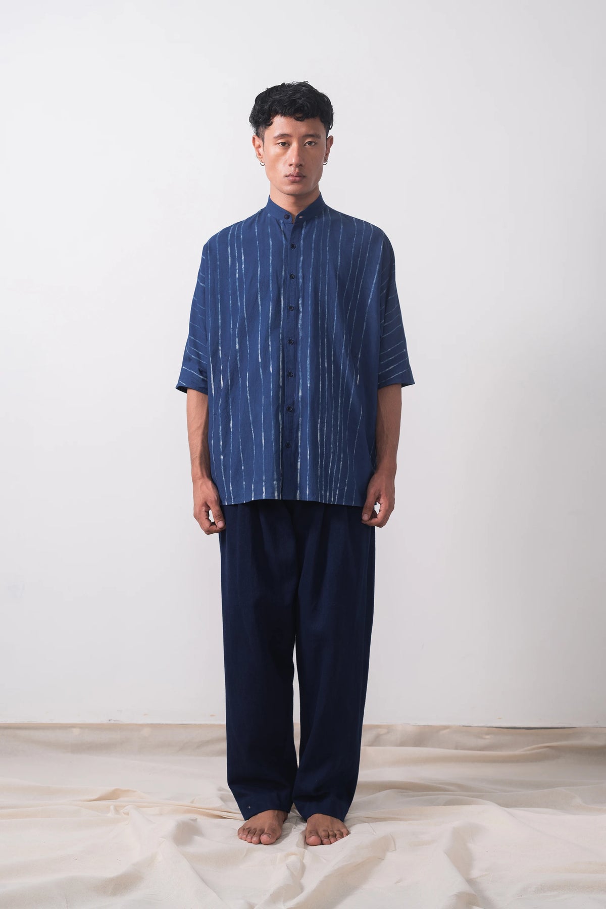 Kimono Sleeve Shirt in Medium Indigo