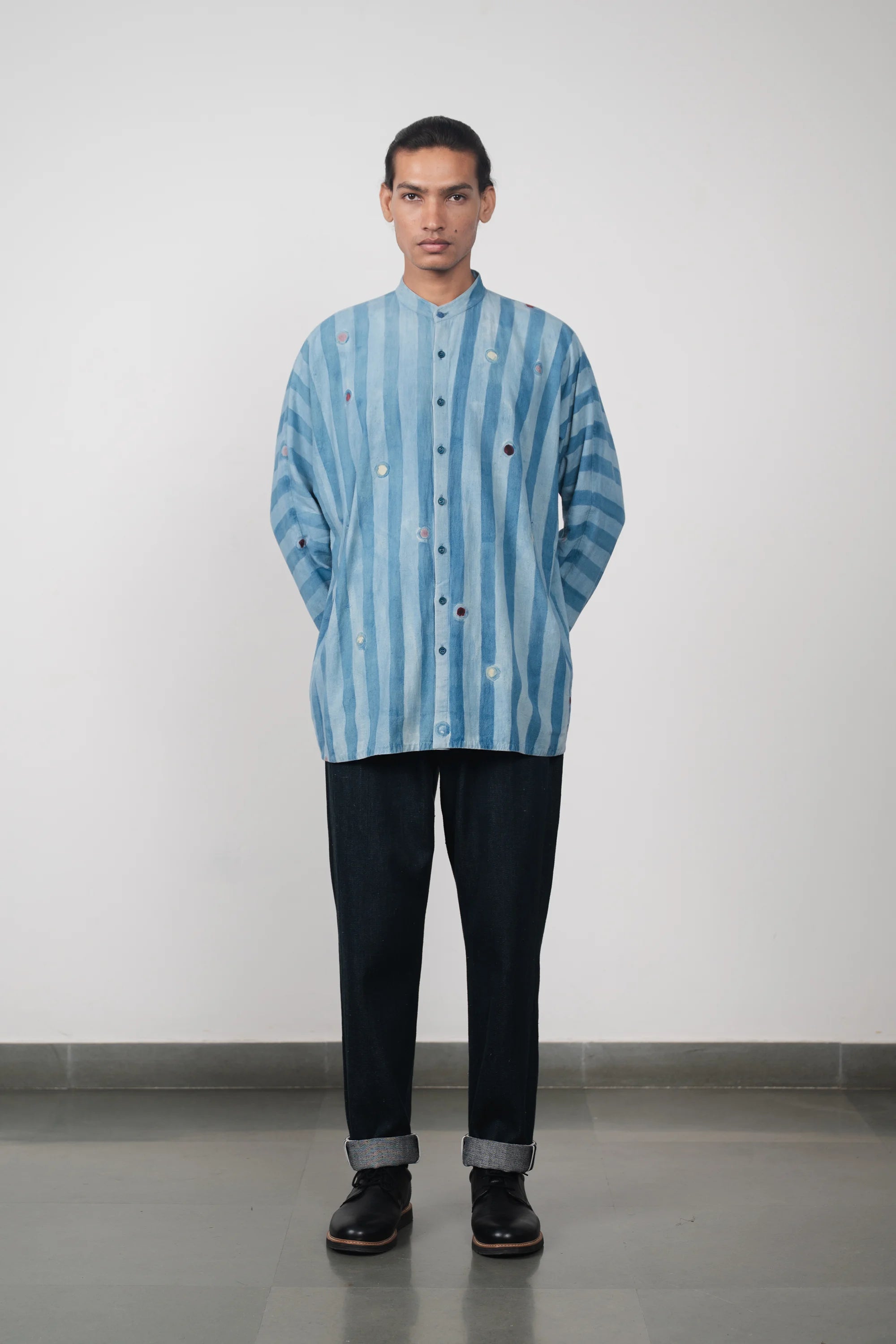 Light Indigo Kimono Sleeve Shirt