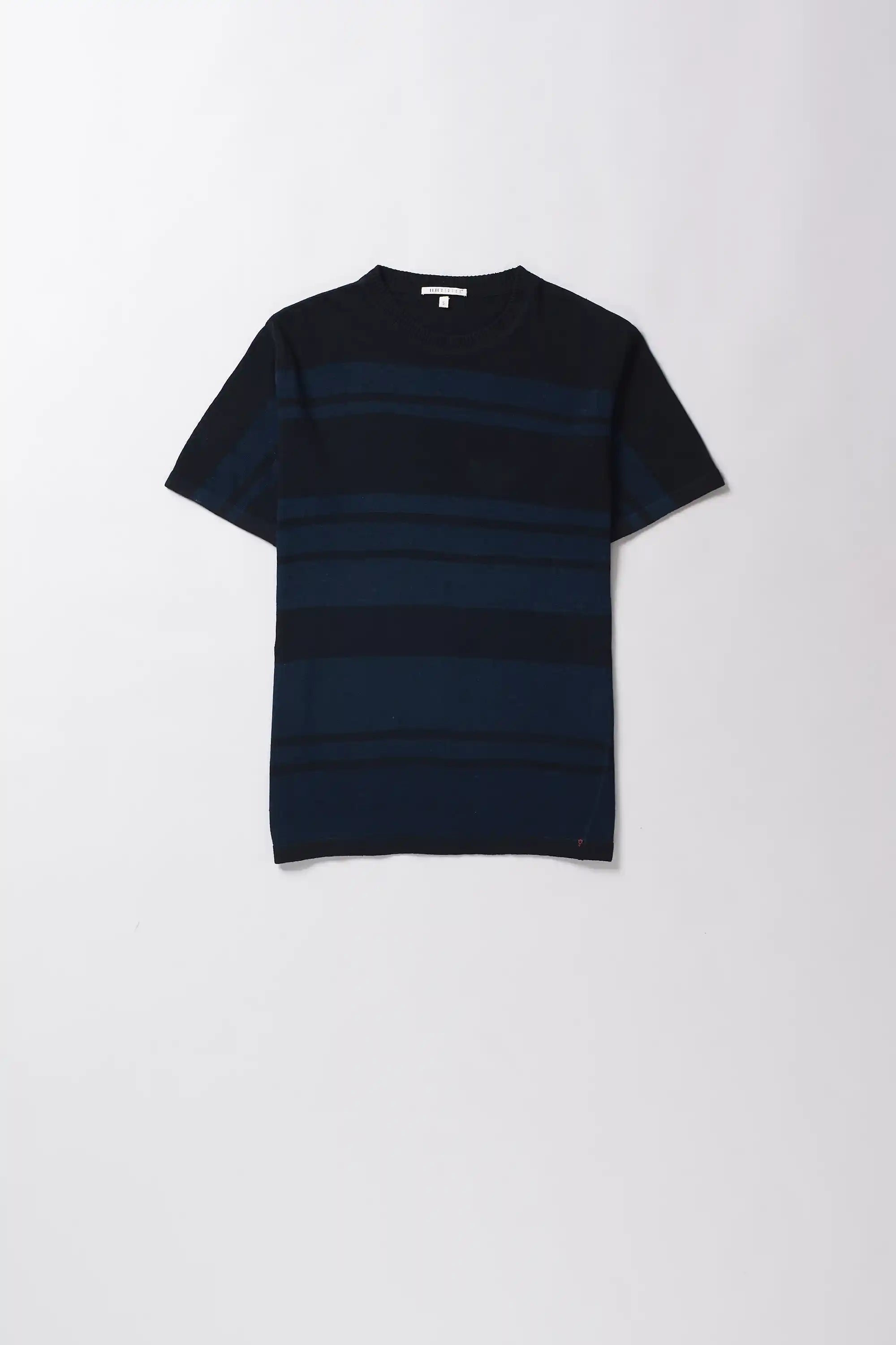 Black Striped Knitted T-Shirt