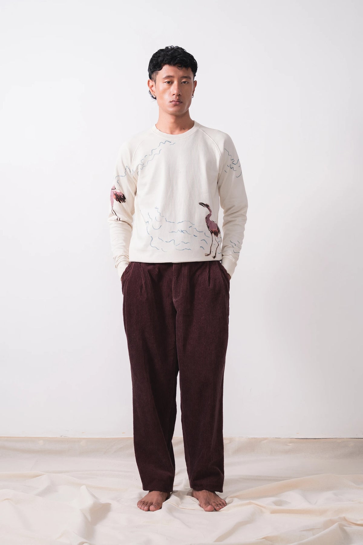 Organic Cotton Sweatshirt in Ecru