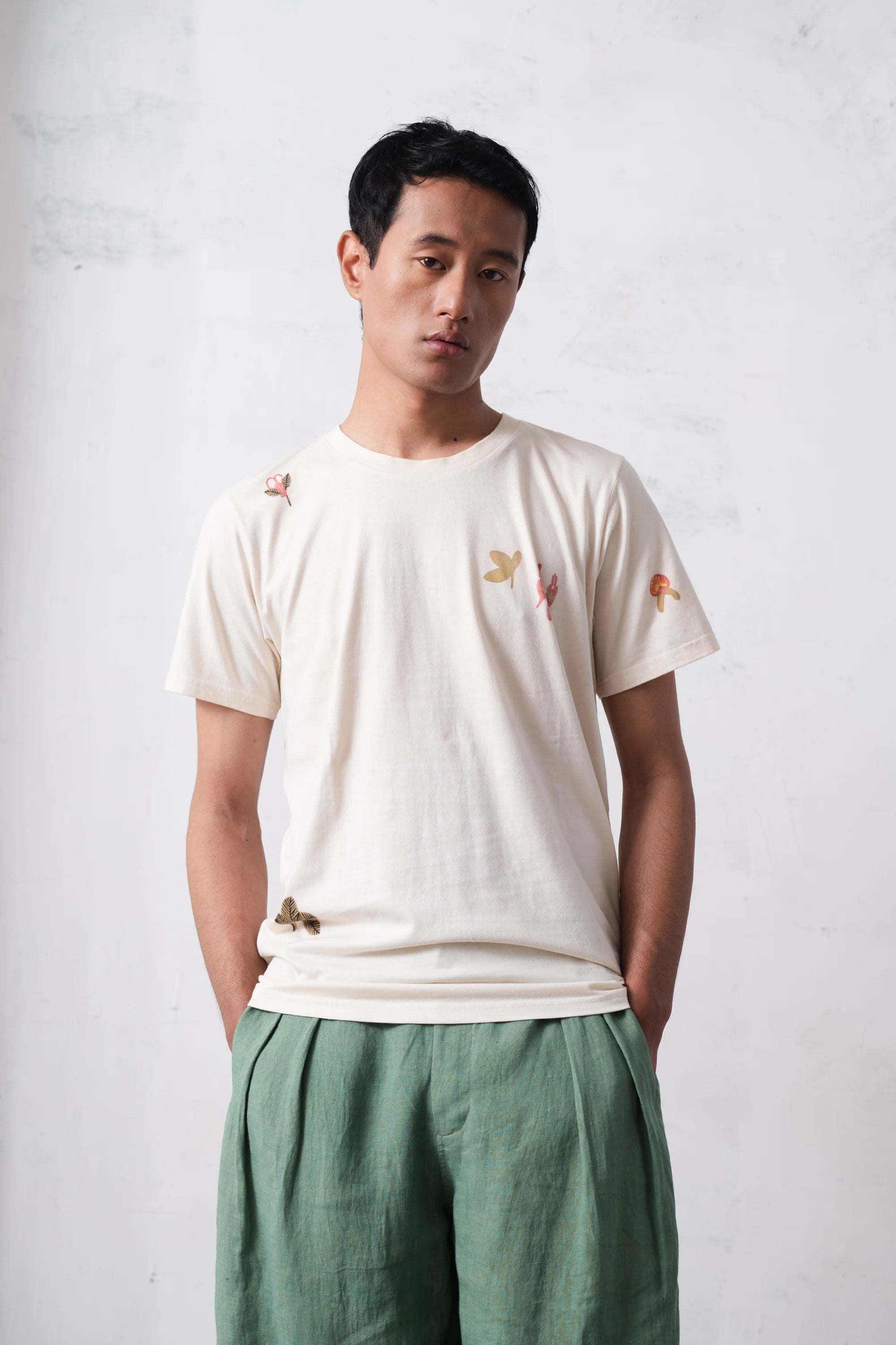 Ecru Handpainted T-Shirt