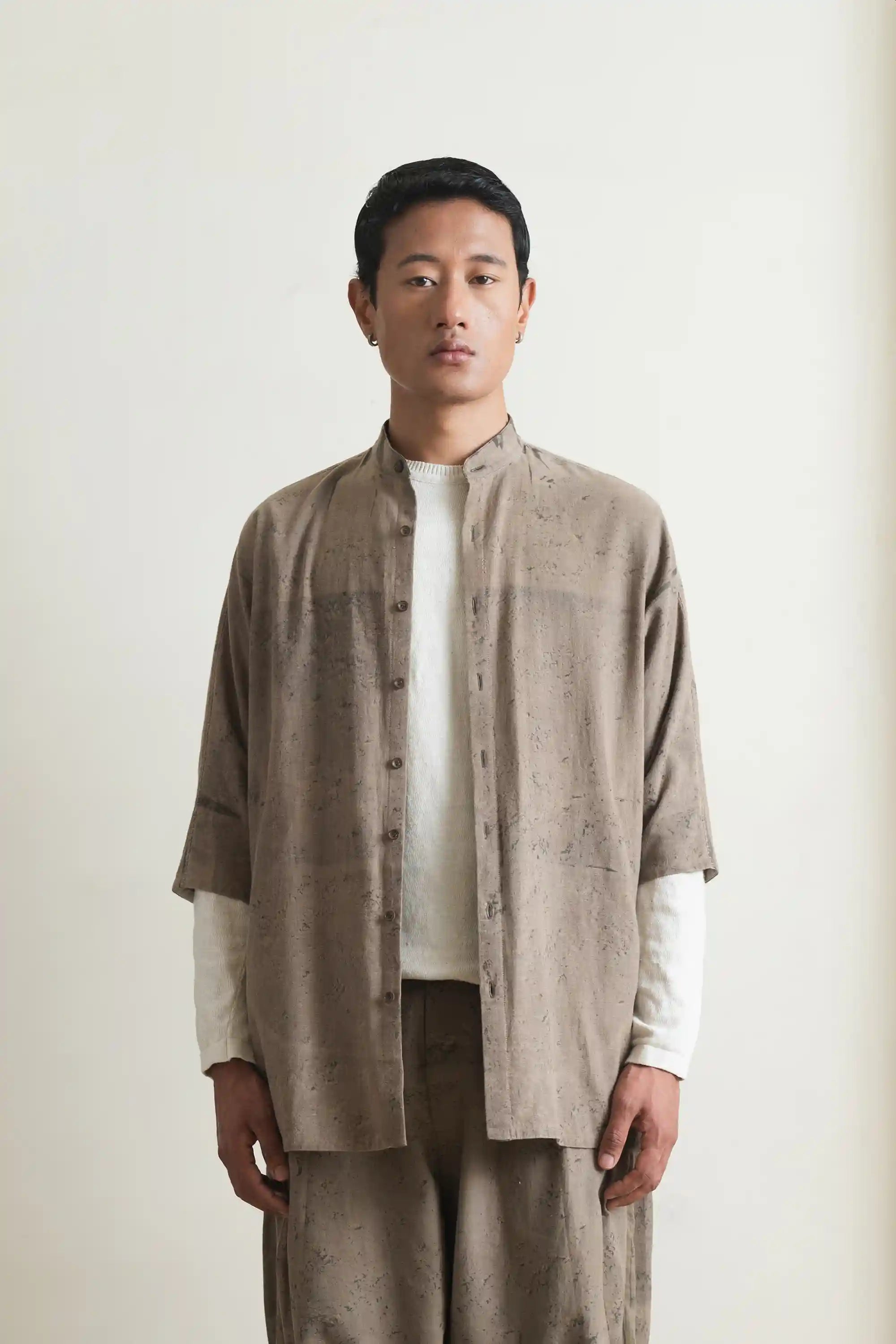 Khaki Green Macca Relaxed Shirt