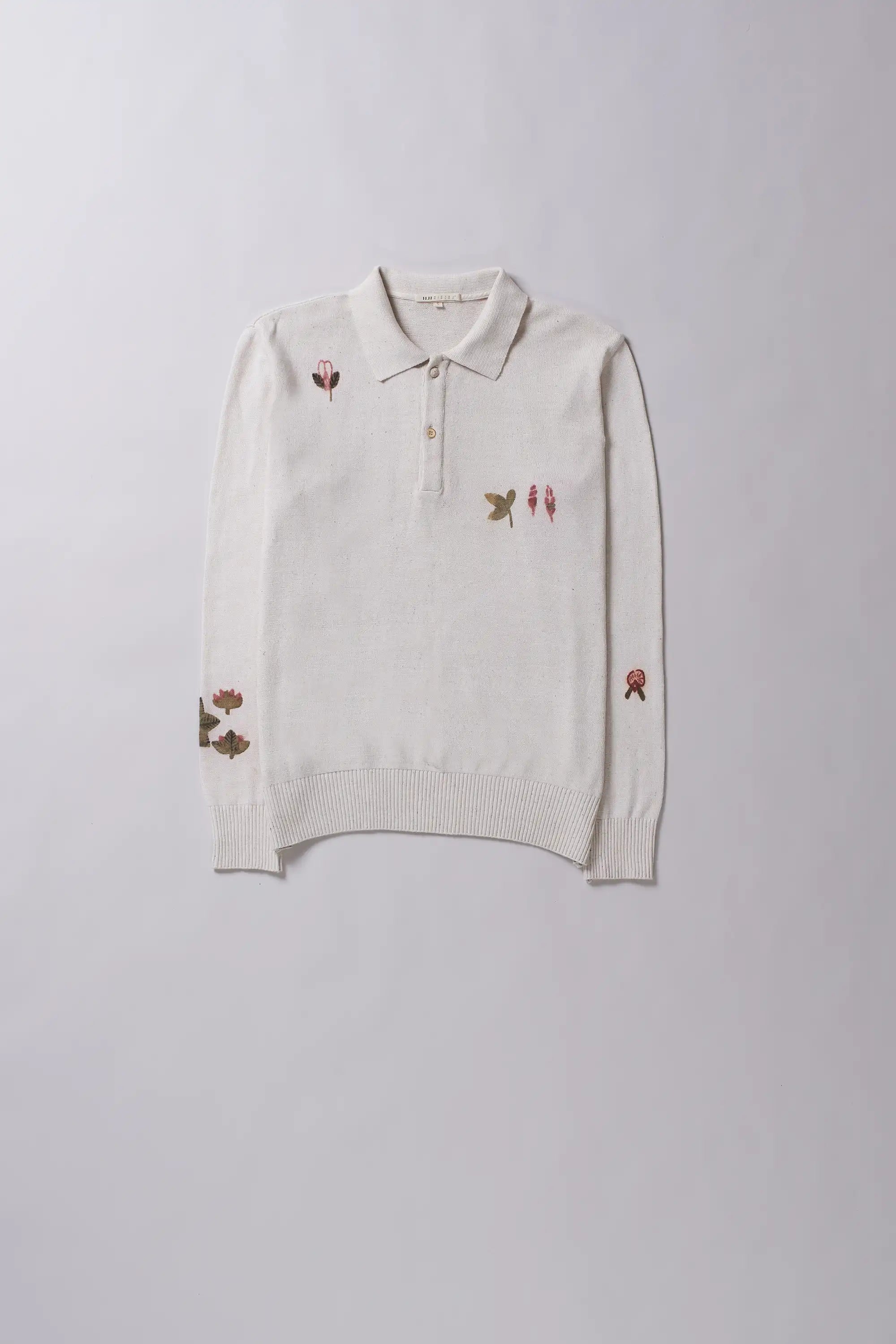 Ecru cotton polok t-shirt