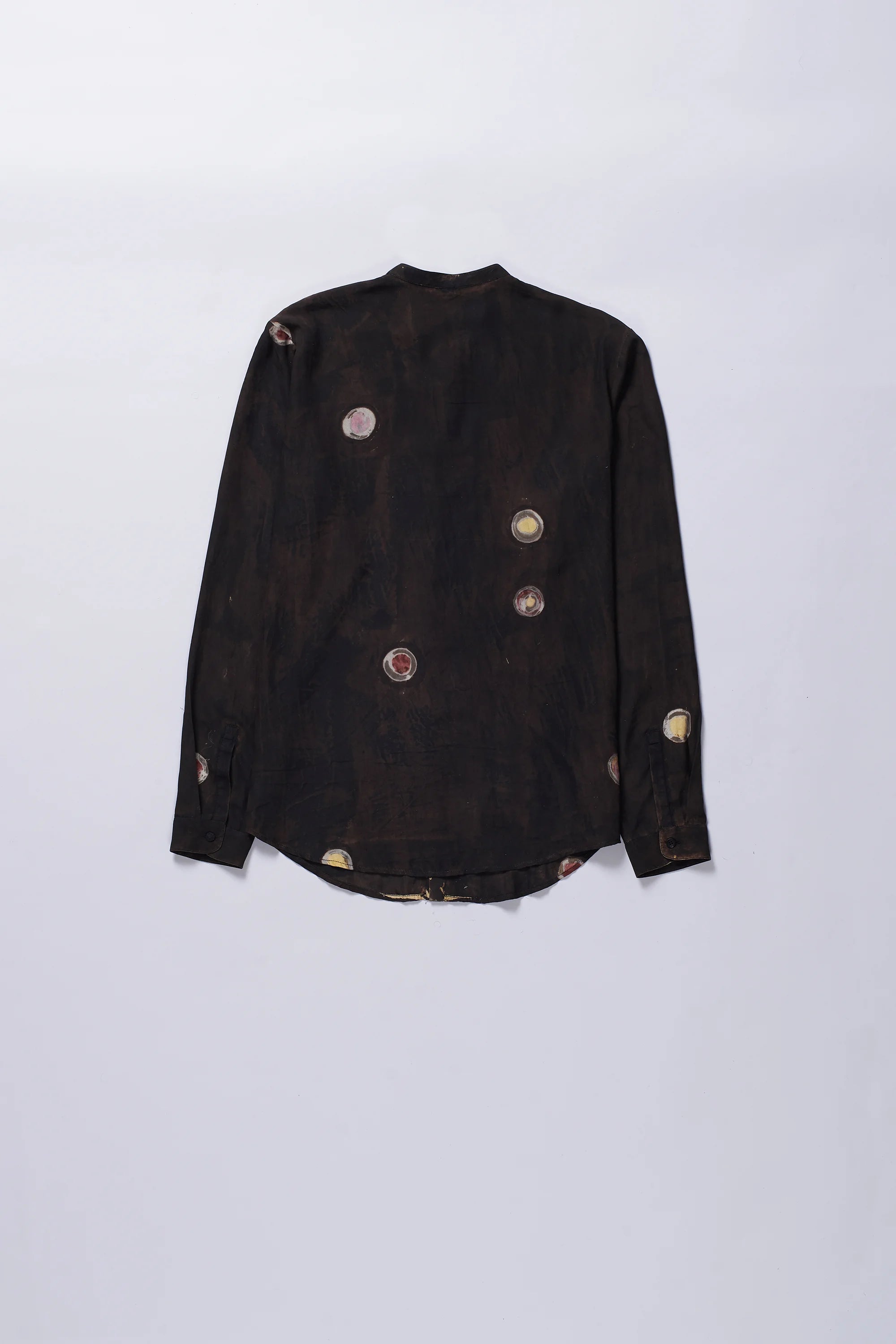Band Collar Shirt Hand Painted