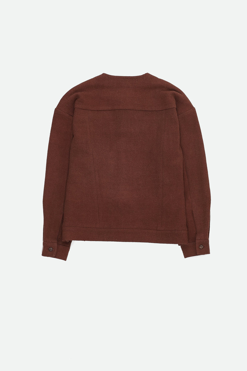 BRICK RED MERINO WOOL JACKET